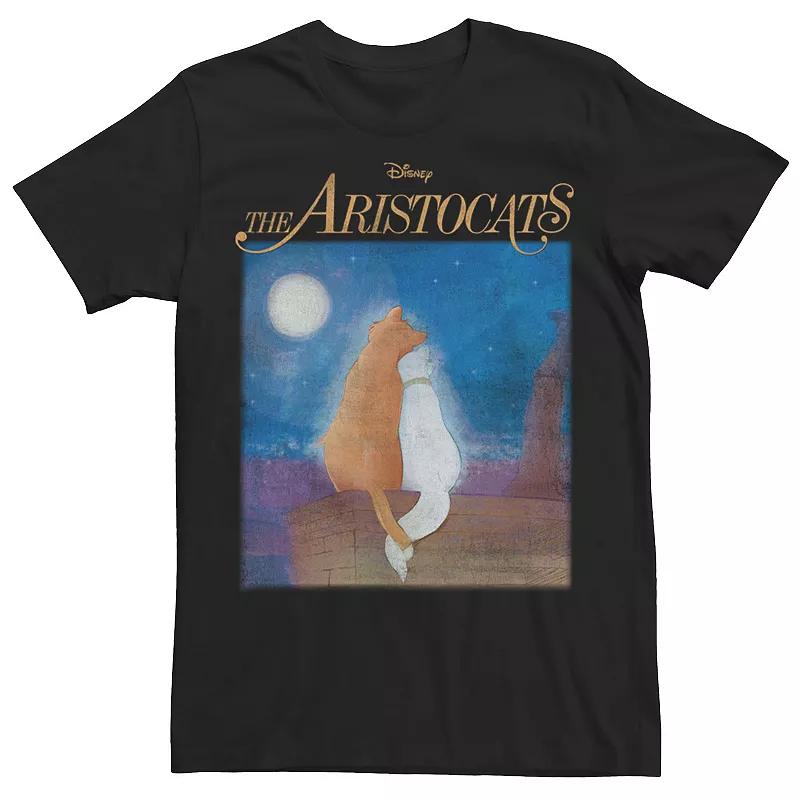 Big & Tall Disney The Aristocats Duchess & Thomas Night Sky Portrait Tee, Men's, Size: 4XL, Blue Product Image