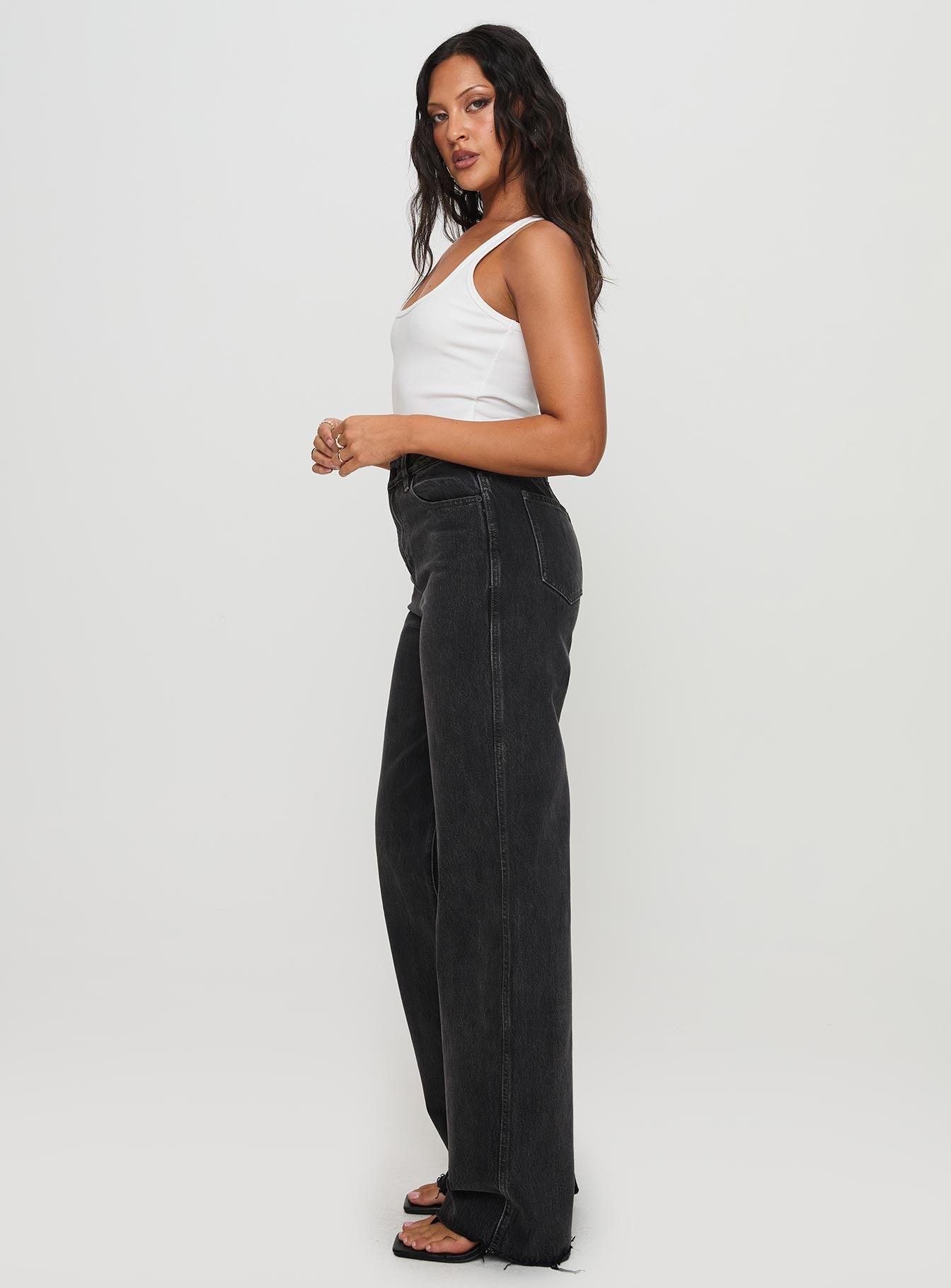 Karlina High Rise Straight Leg Jean Charcoal Product Image