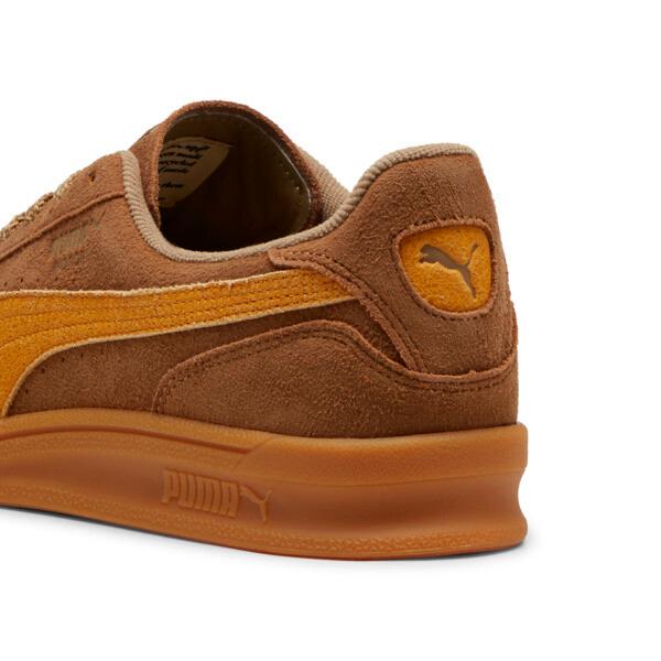 PUMA Indoor R-Suede Men's Sneakers in Chocolate Chip/Sport Yellow Product Image