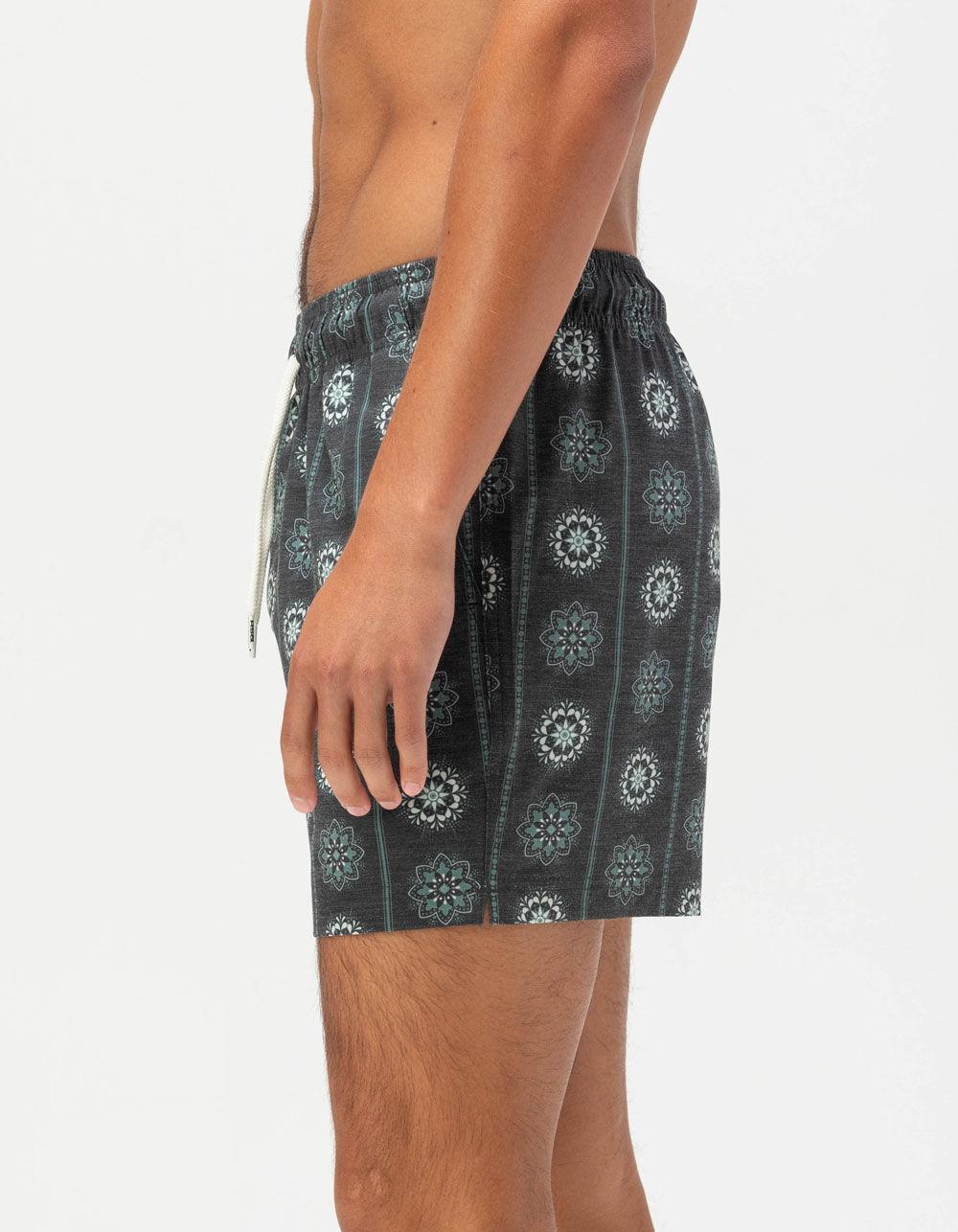 RSQ Mens Dotted Medallions Swim Shorts - BLACK Product Image
