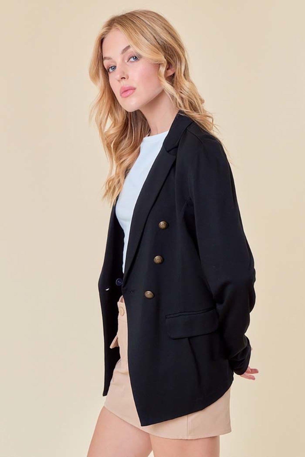 Button Detail Jacket with Waist Line Product Image