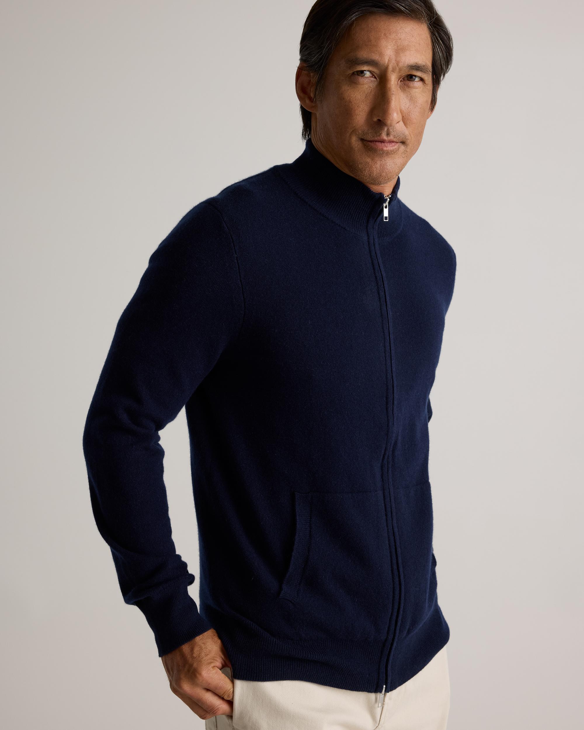 Quince | Men's Mongolian Cashmere Full Zip Sweater Size XL Product Image