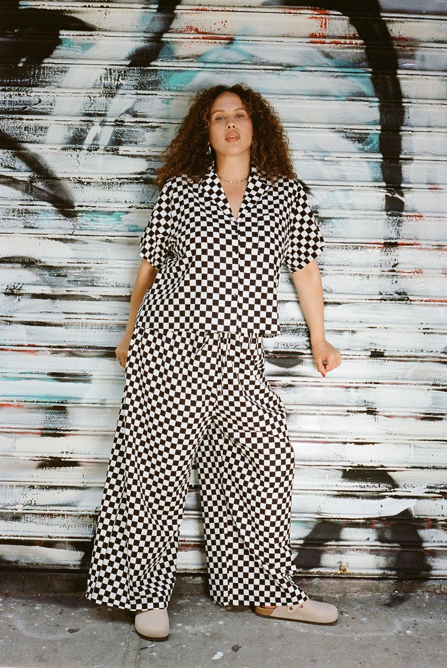 Archive | Lounge Top - Black Check Product Image