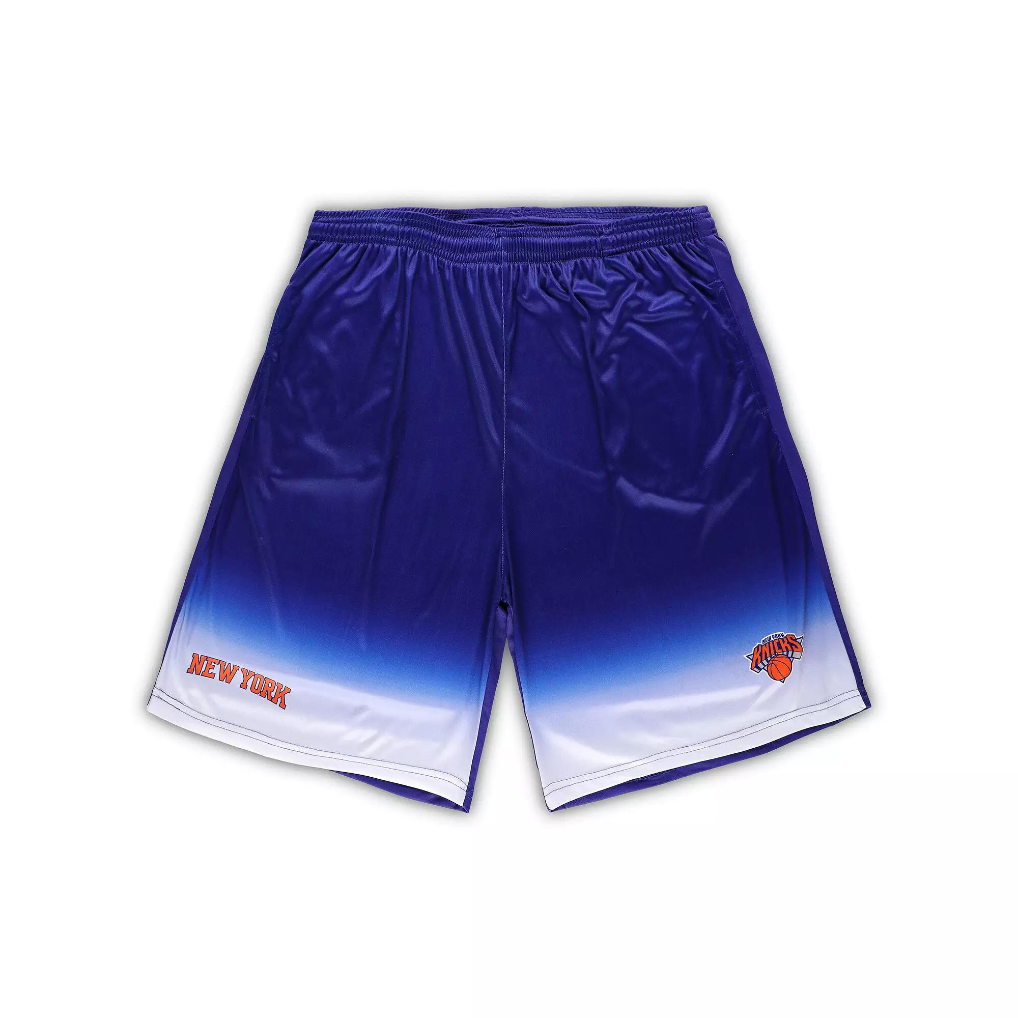 Men's Fanatics Branded Blue New York Knicks Big & Tall Fadeaway Shorts,  Product Image