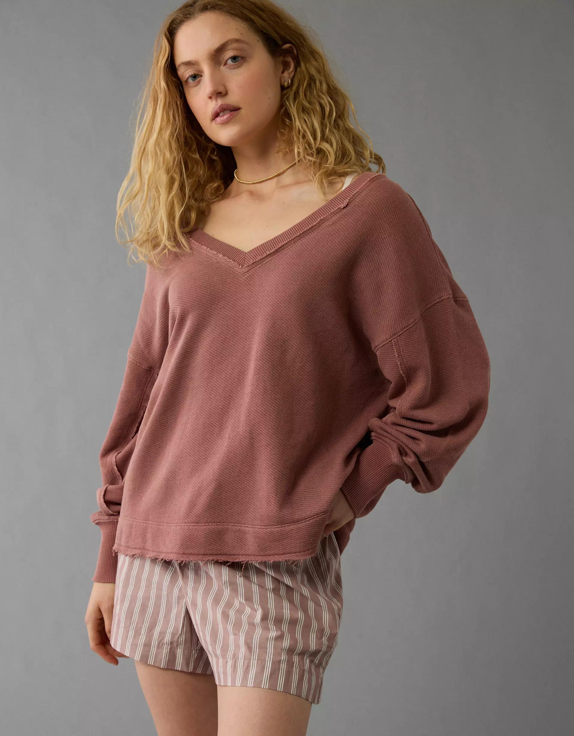 AE Saltwash Double V-Neck Sweatshirt Product Image