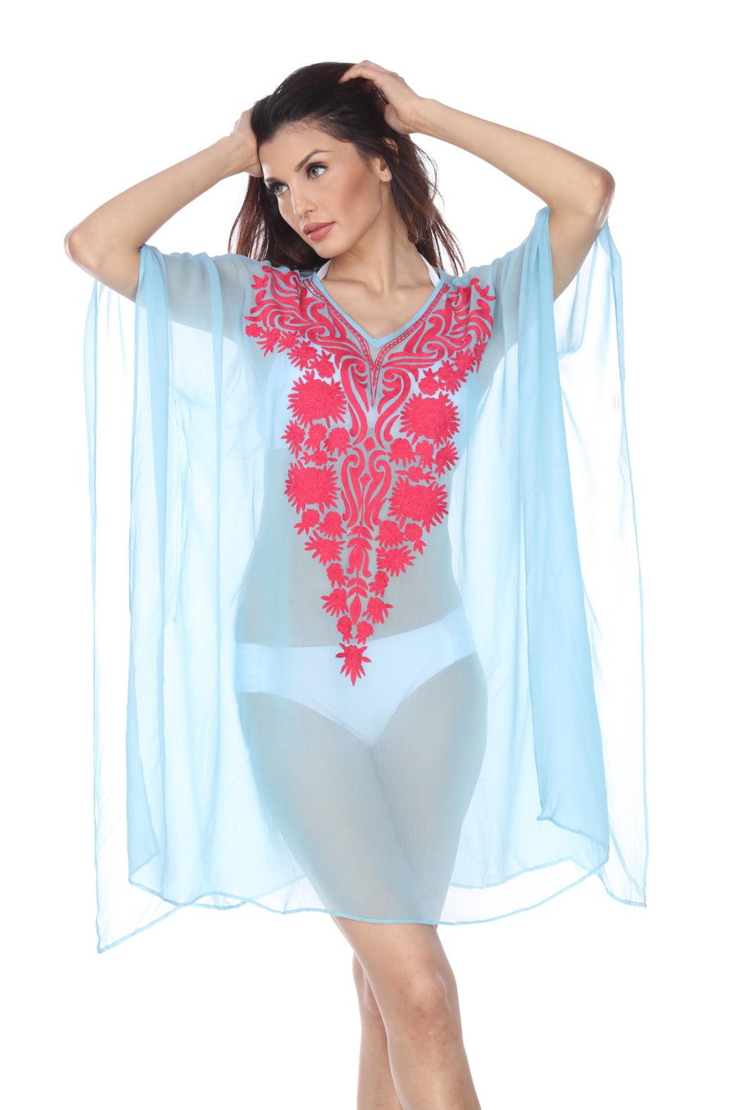 Sheer Embroidered Cover-Up Product Image