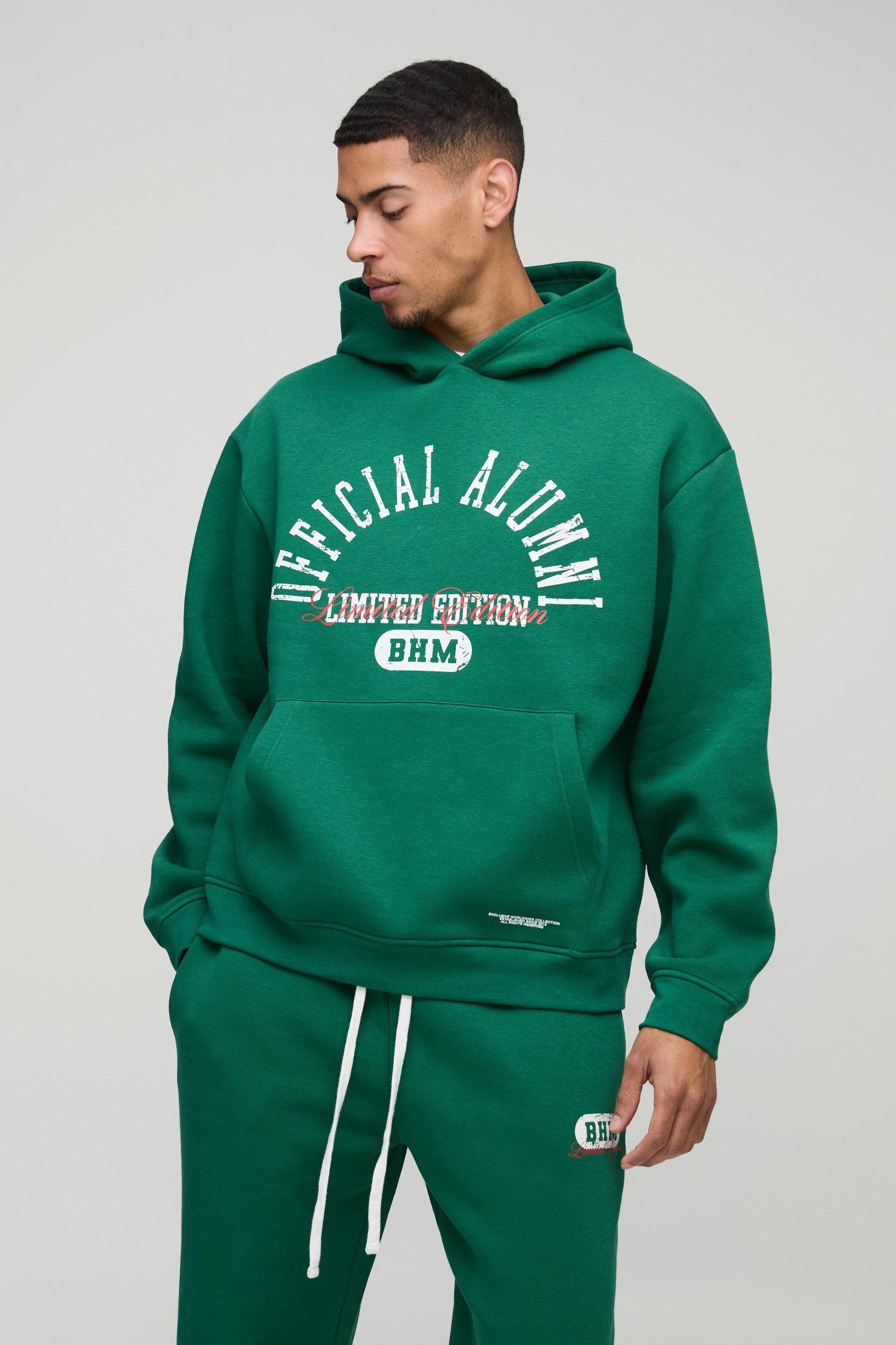 330gsm Oversized Official Hooded Flare Tracksuit | boohooMAN USA Product Image
