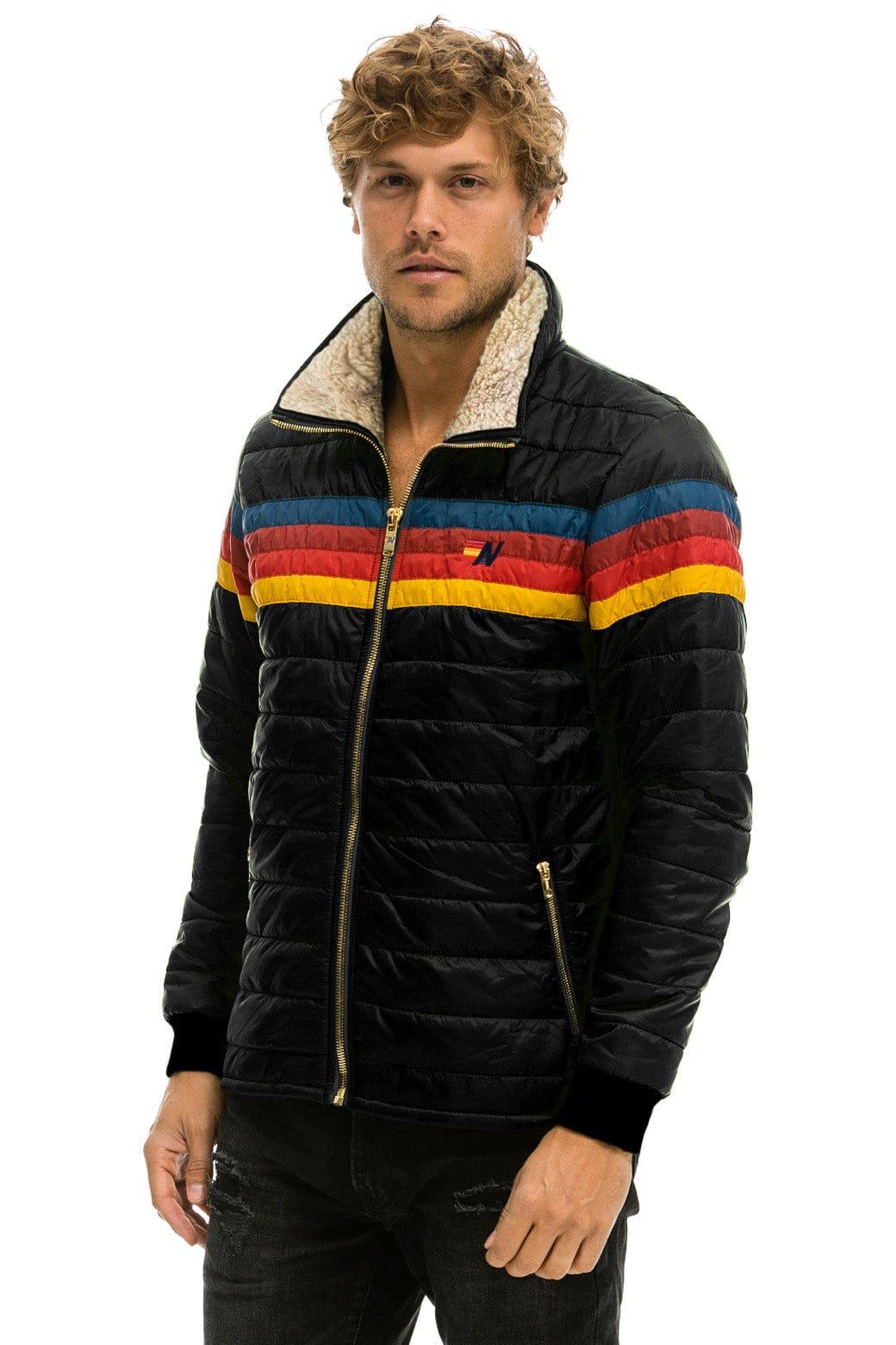 4 STRIPE JACKET  -  BLACK Male Product Image