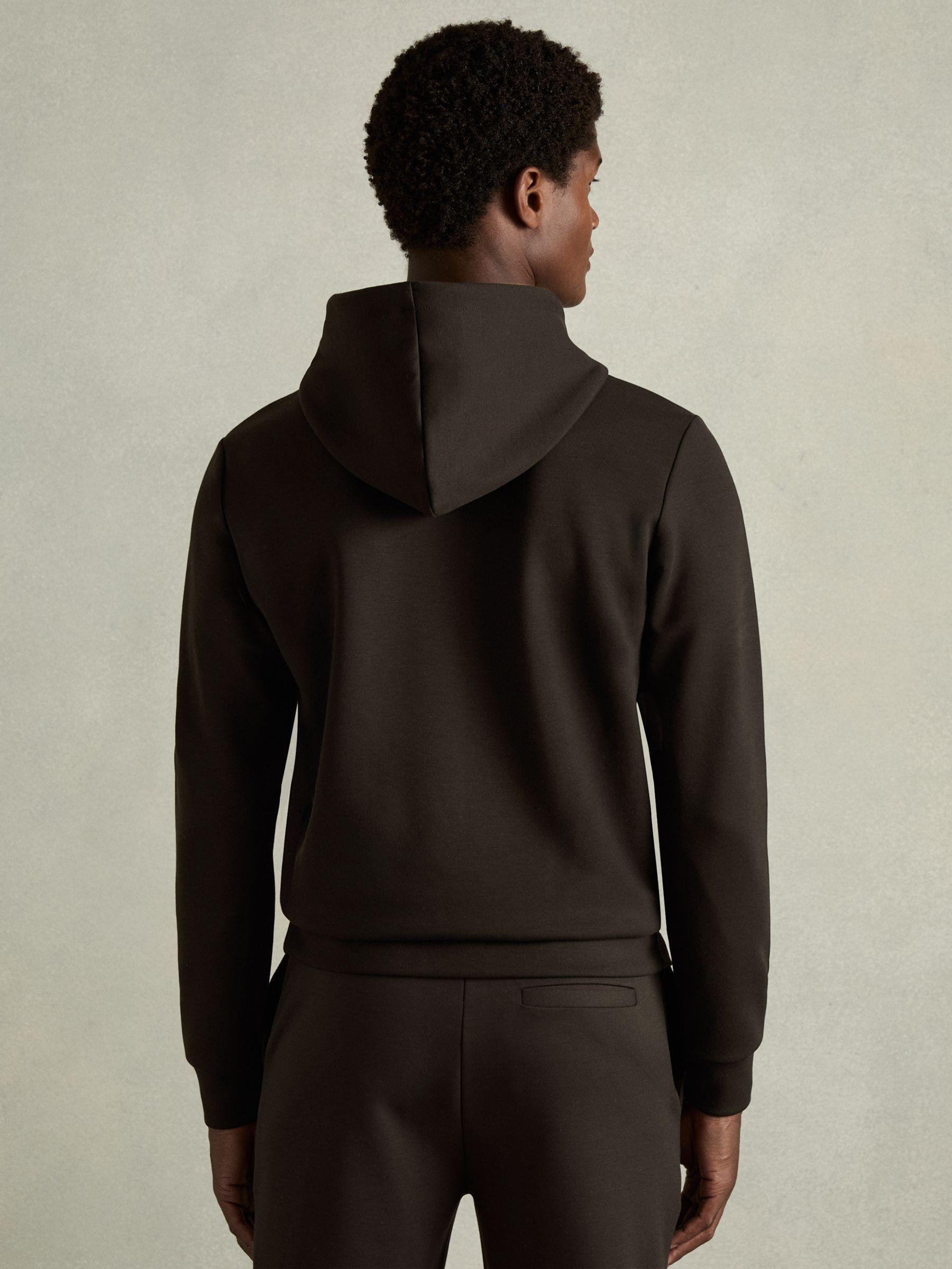 Interlock Jersey Hoodie in Chocolate Brown Product Image