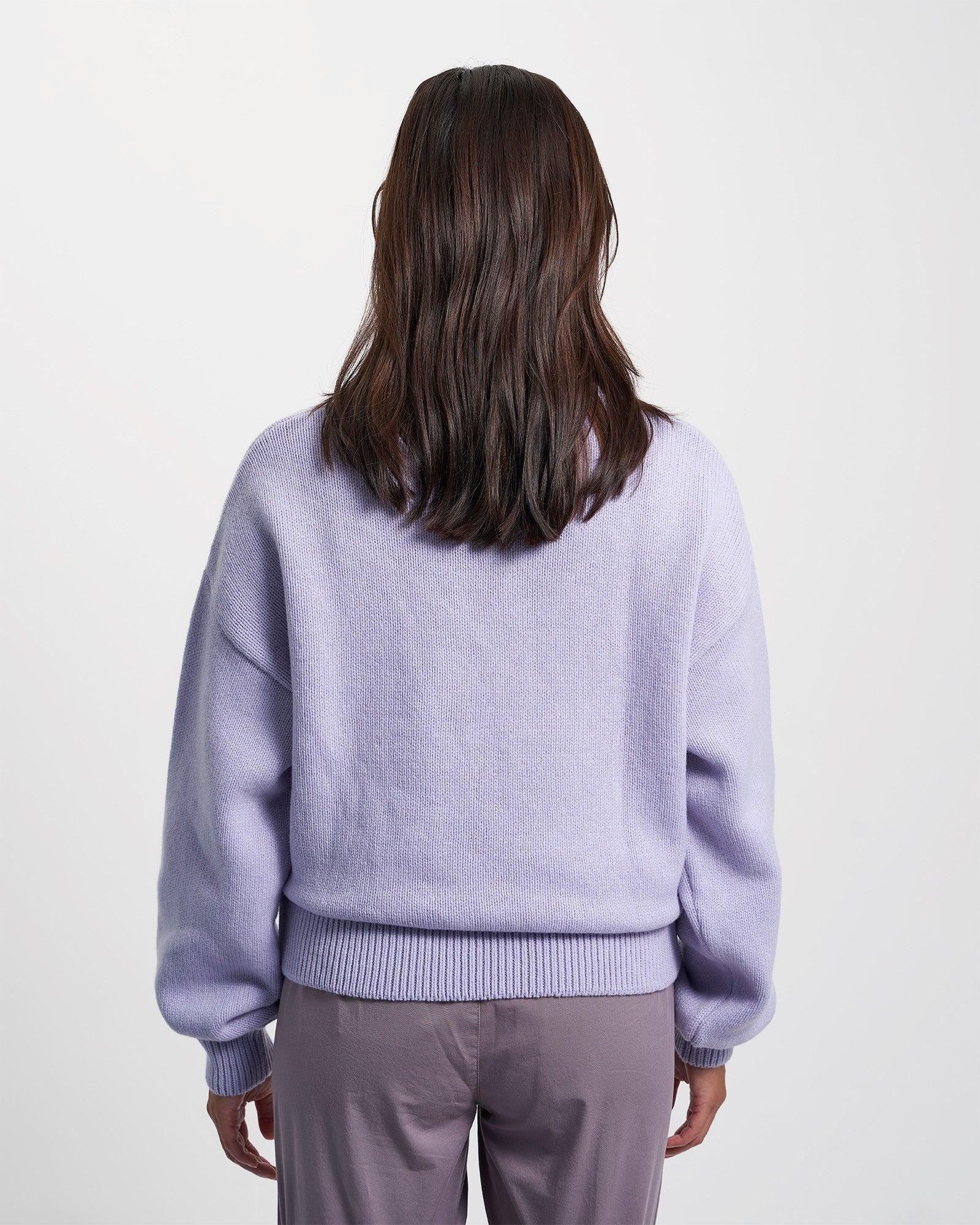 Oversized Merino Wool Crew - Magenta Blaze Product Image