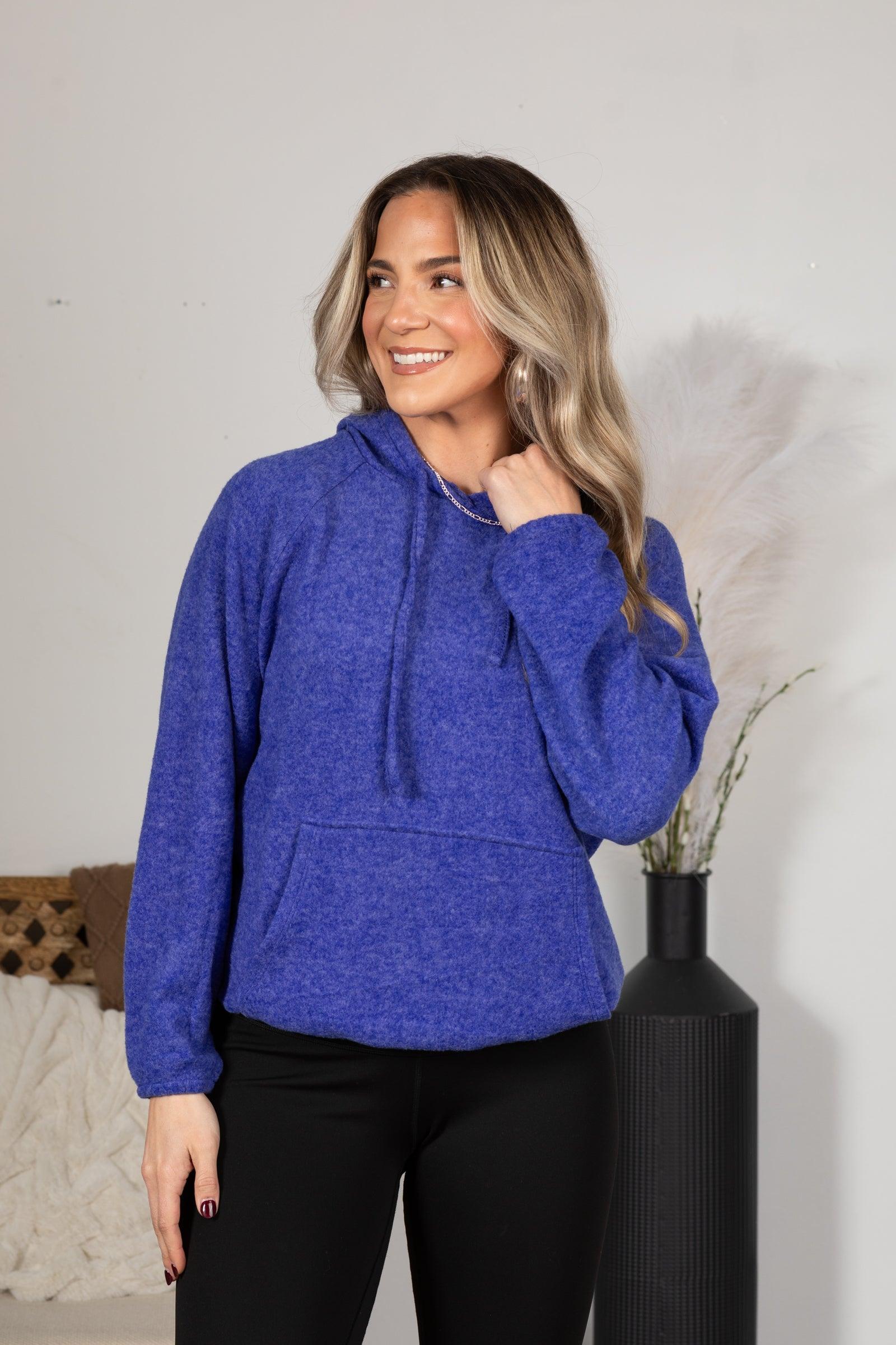 Brushed Hacci Melange Hoodie Sweater Product Image