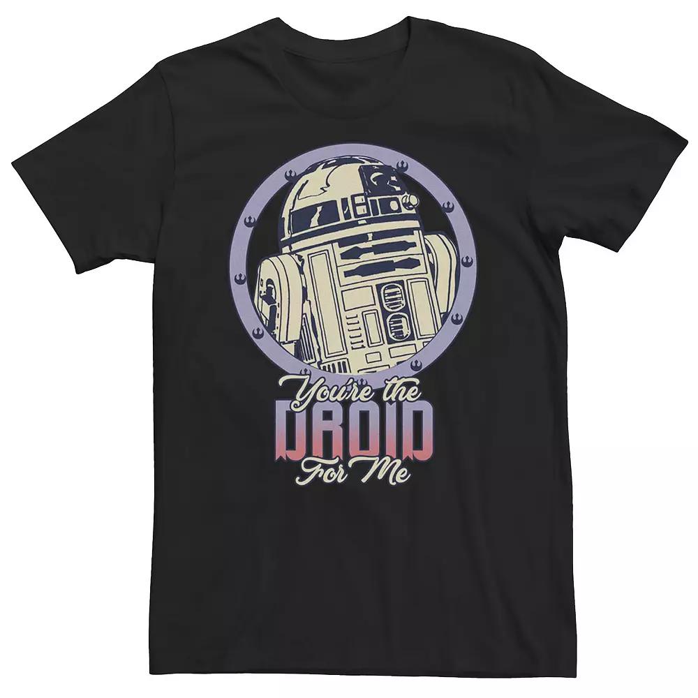 Big & Tall Star Wars R2-D2 Droid For Me Valentine's Tee, Men's, Size: XL Tall, Black Product Image