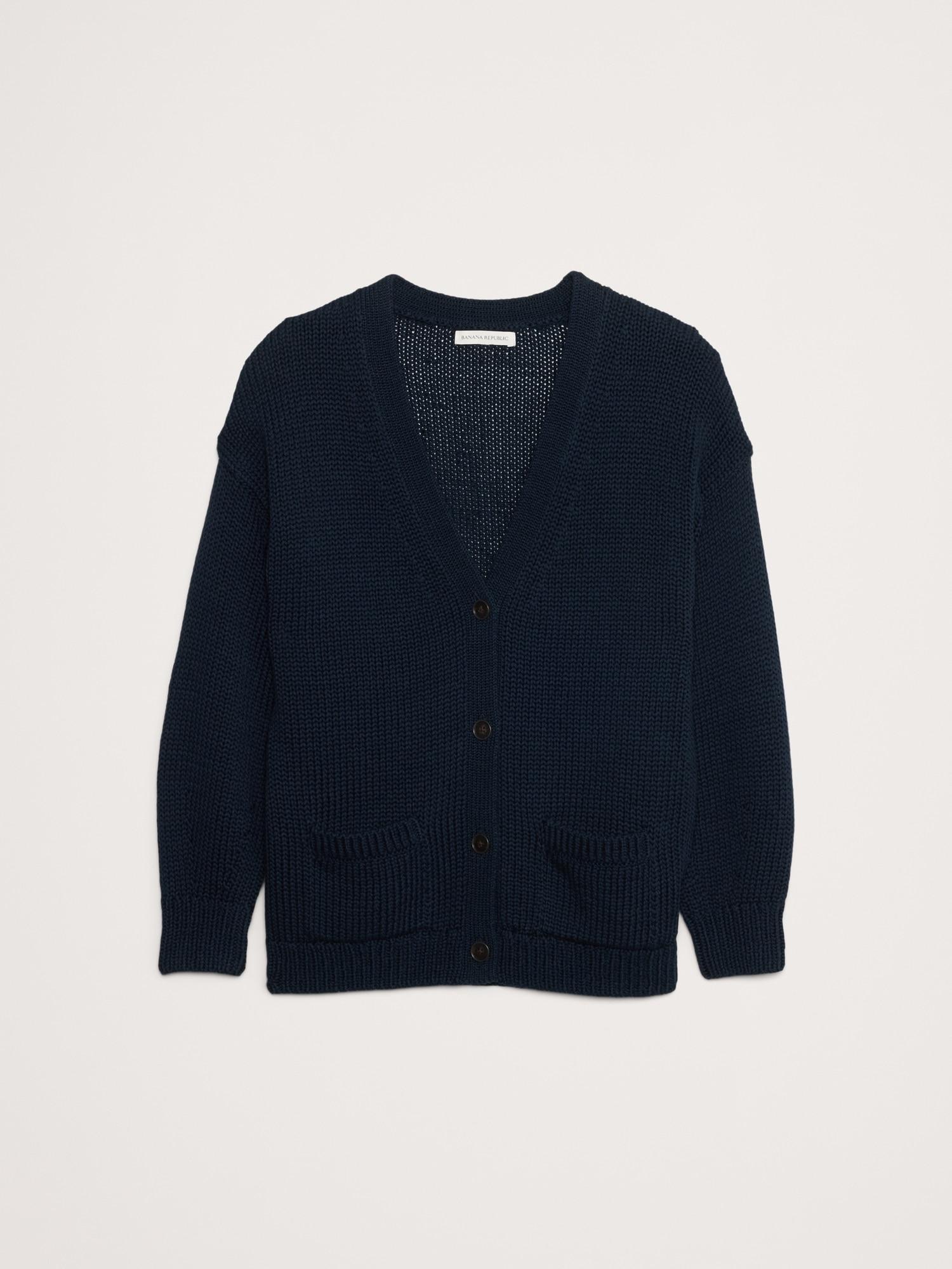 Oversized Cotton Long Cardigan Product Image