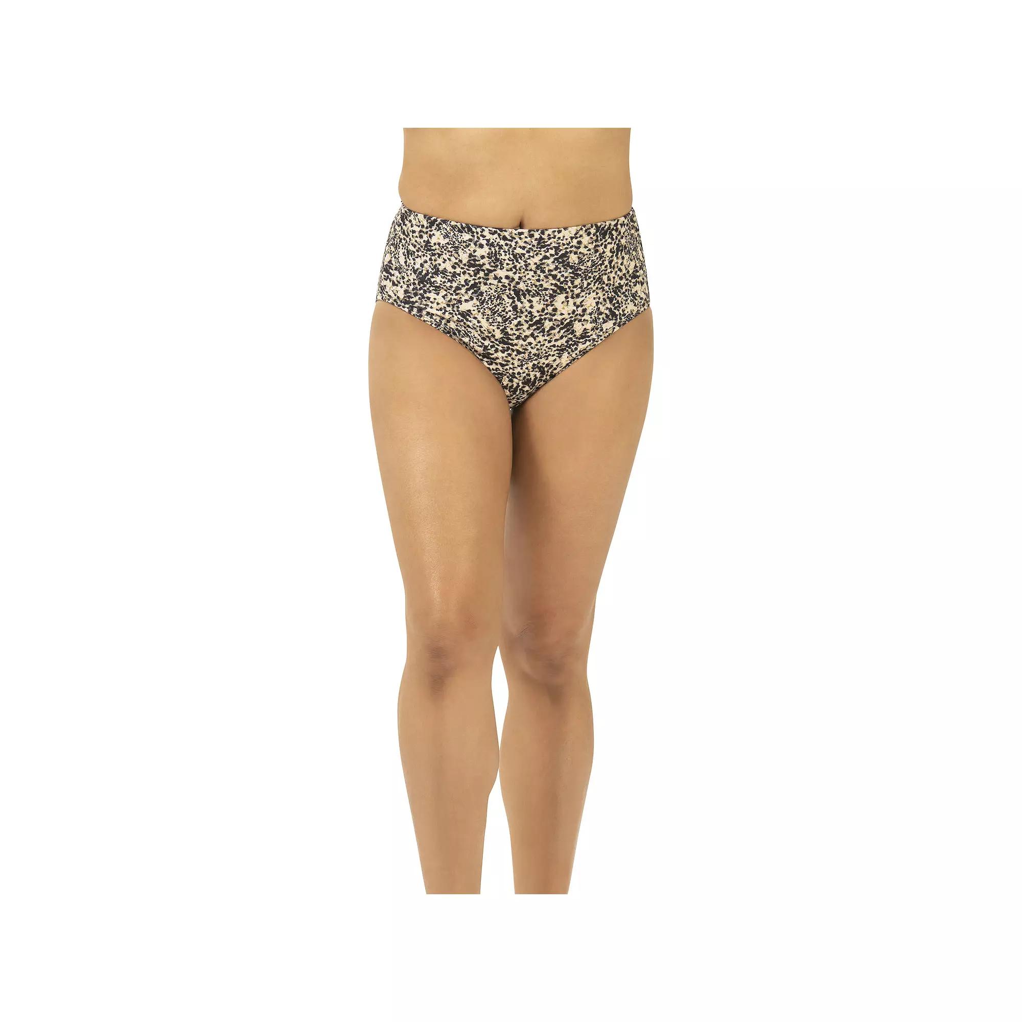 Womens Dolfin Aquashape Solid UPF 50+ High-Waist Brief Swim Bottoms Product Image