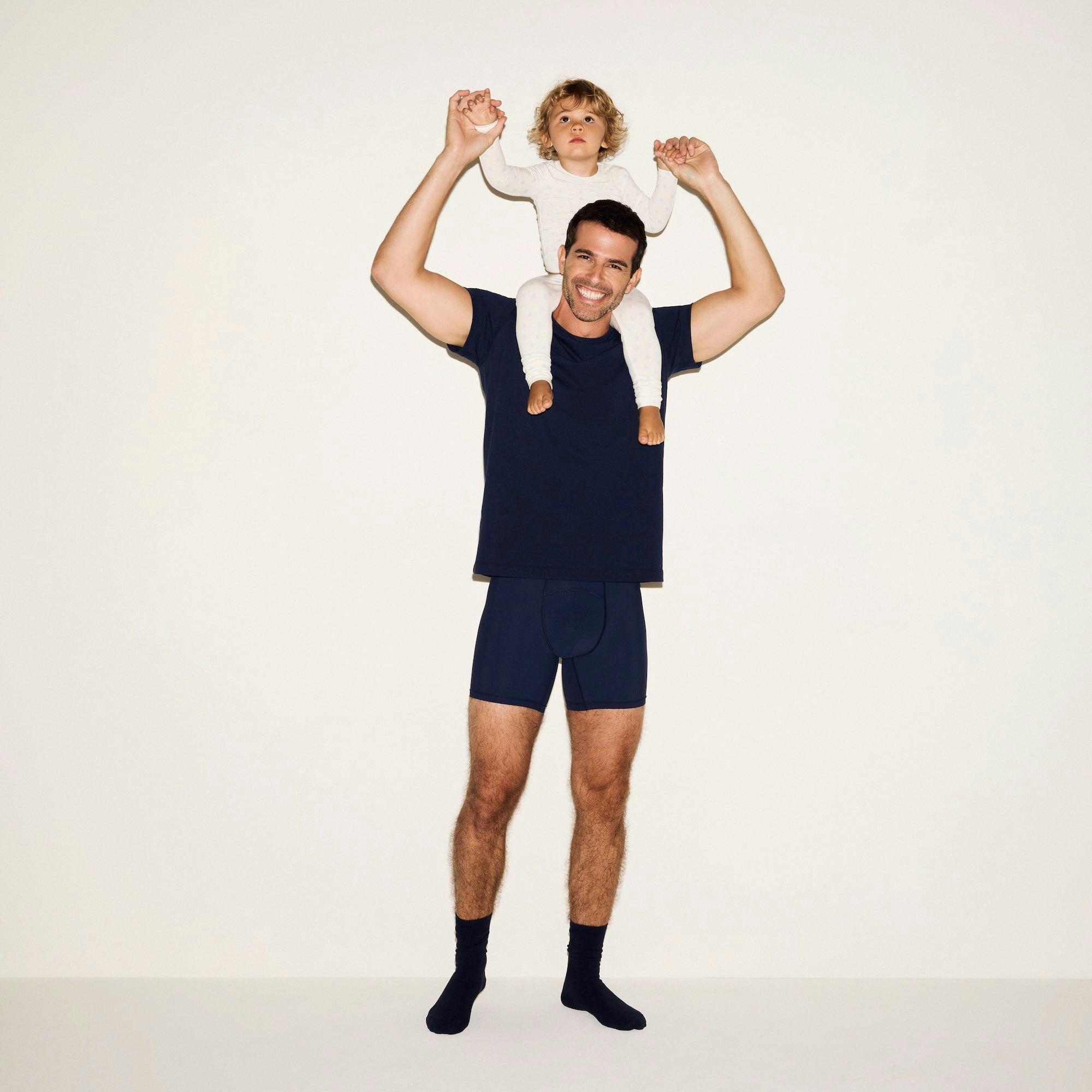 SKIMS SPORT MENS 5" BOXER BRIEF 3-PACK | NAVY SMOKE MULTI Product Image