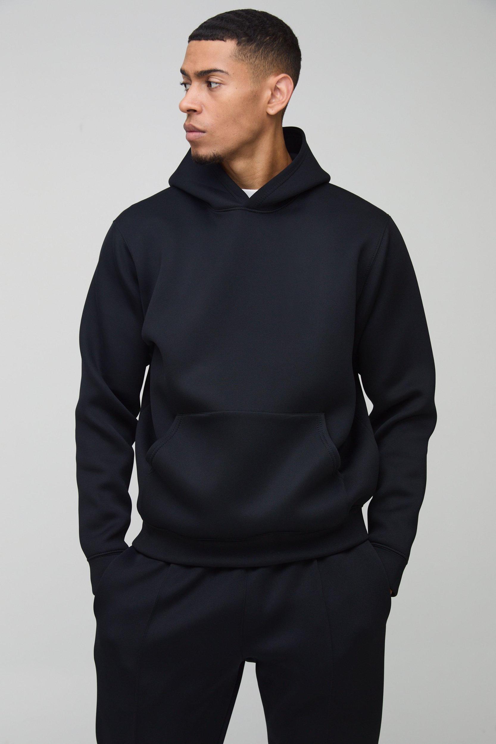 Regular Fit Bonded Scuba Hooded Tracksuit | boohooMAN USA Product Image