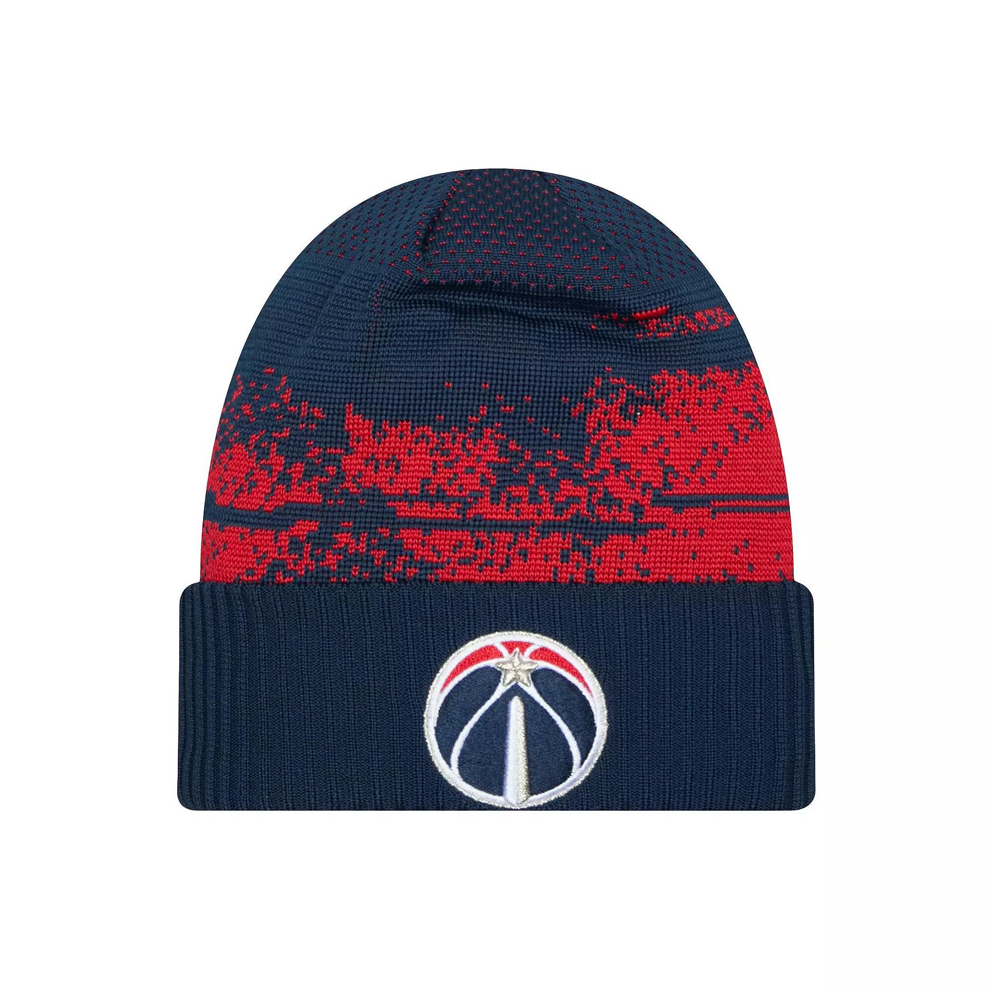 Men's New Era  Navy Washington Wizards Tip-Off Cuffed Knit Hat, Wiz Blue Product Image