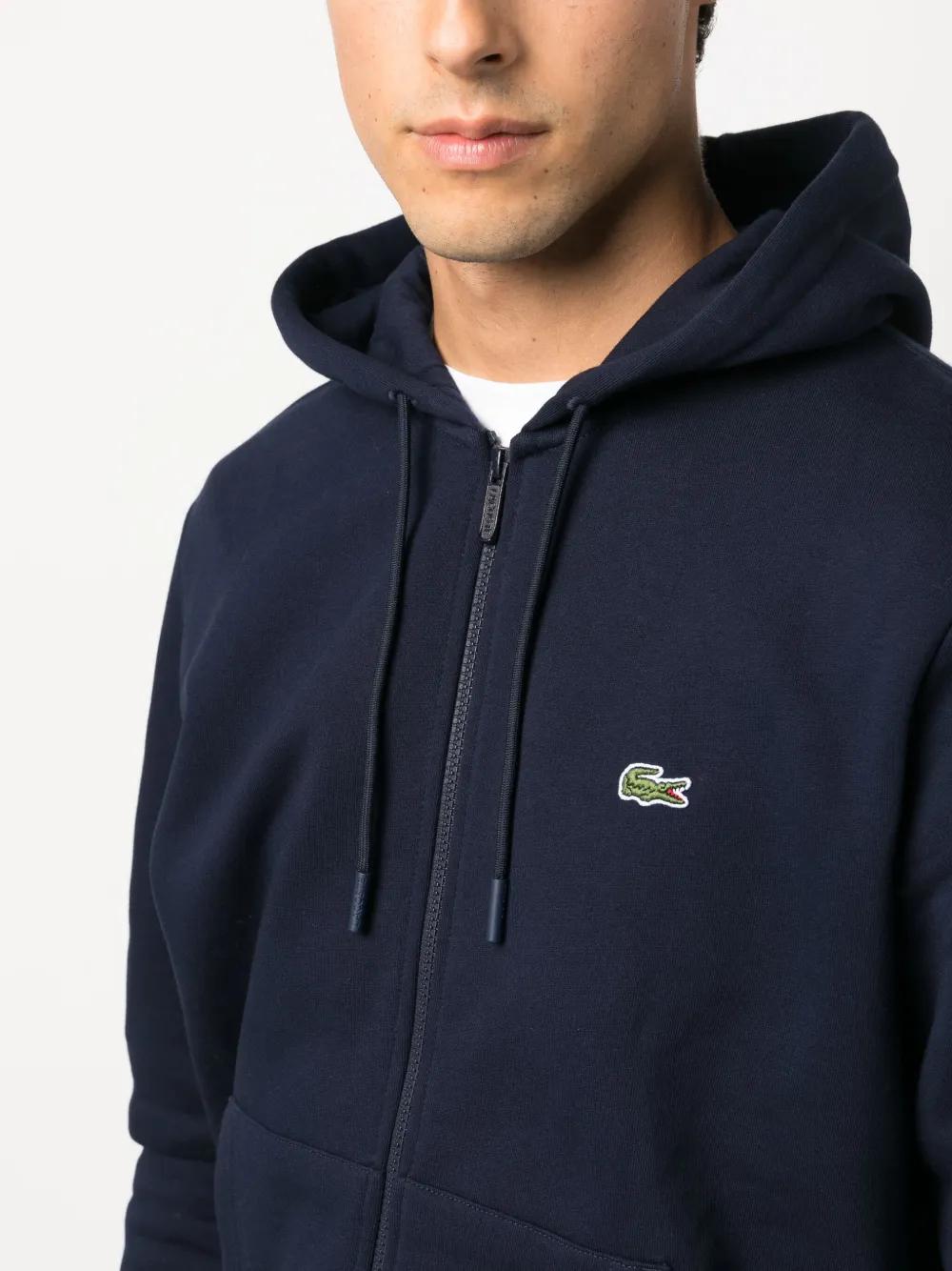 logo-embroidered zip-up hoodie Product Image
