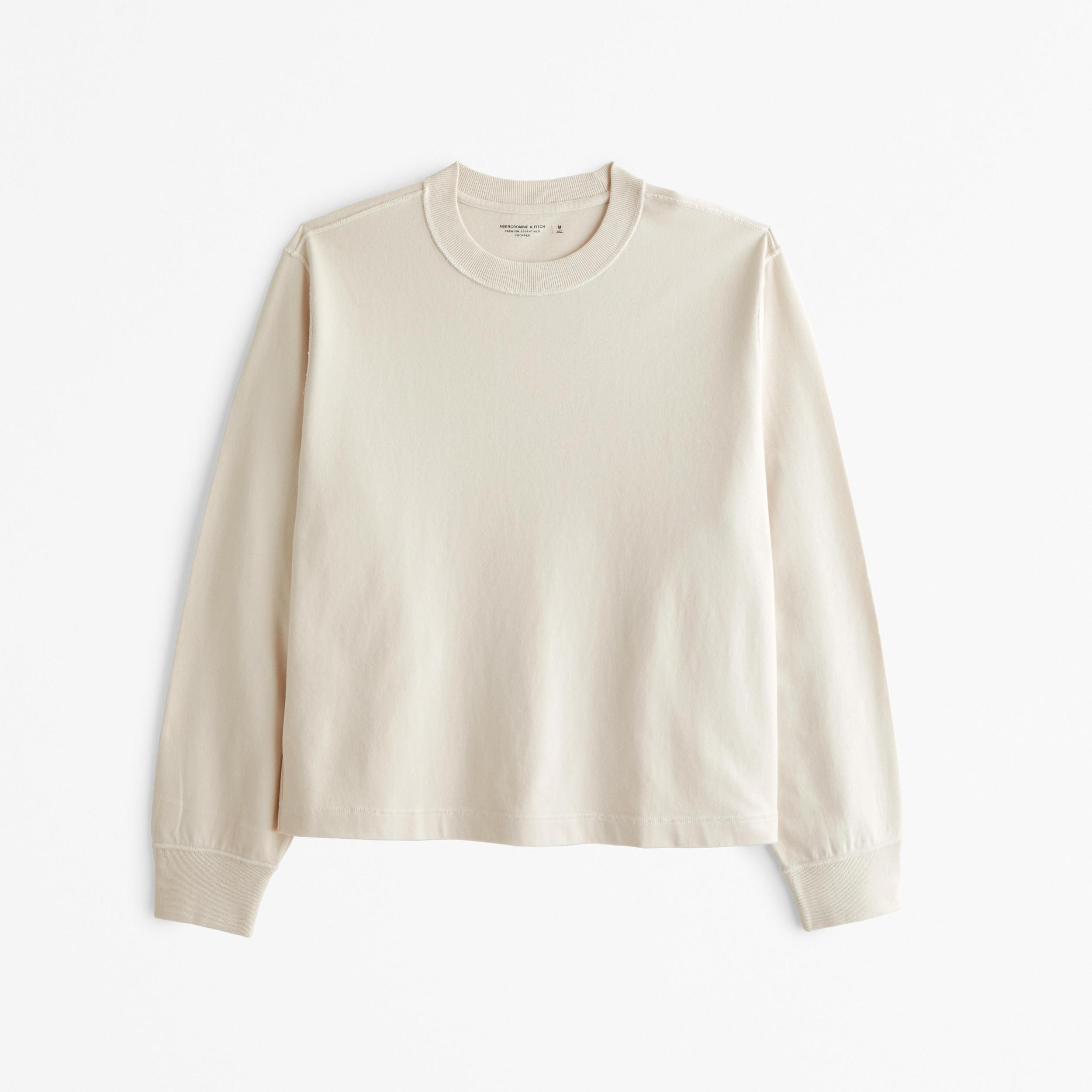 Long-Sleeve Premium Heavyweight Cropped Tee Product Image
