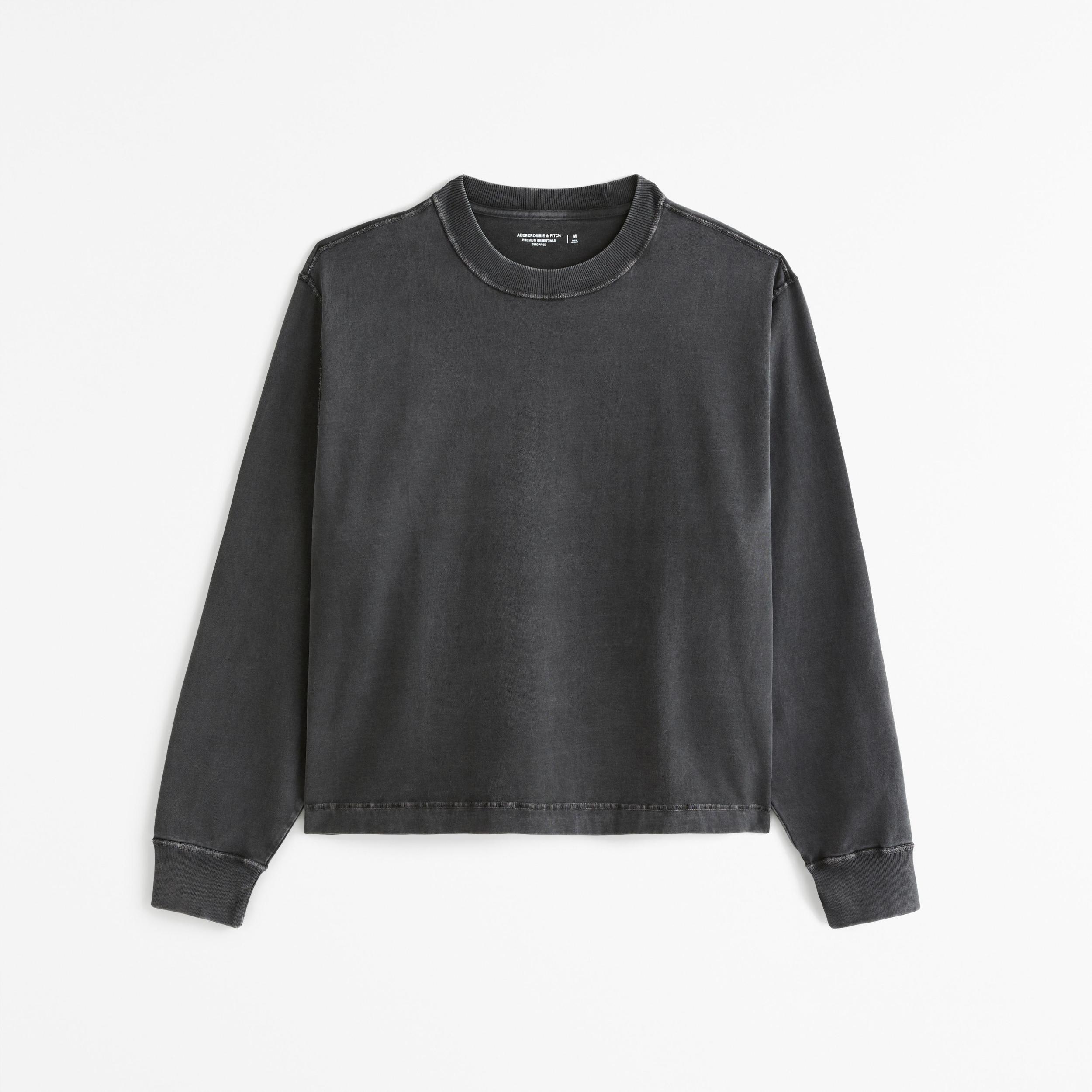 Long-Sleeve Premium Heavyweight Cropped Tee Product Image