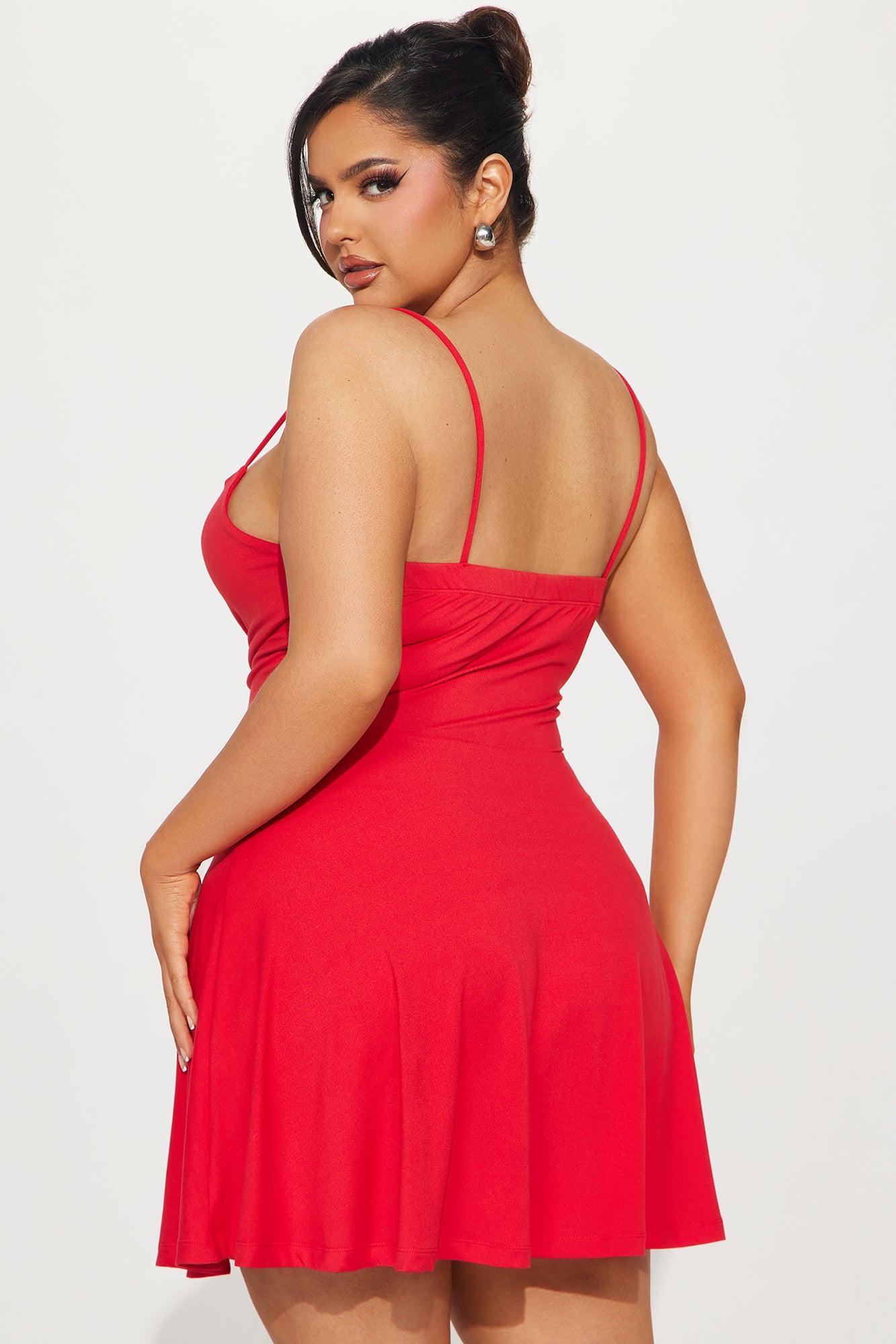 Adriana Essential Mini Dress - Red Product Image