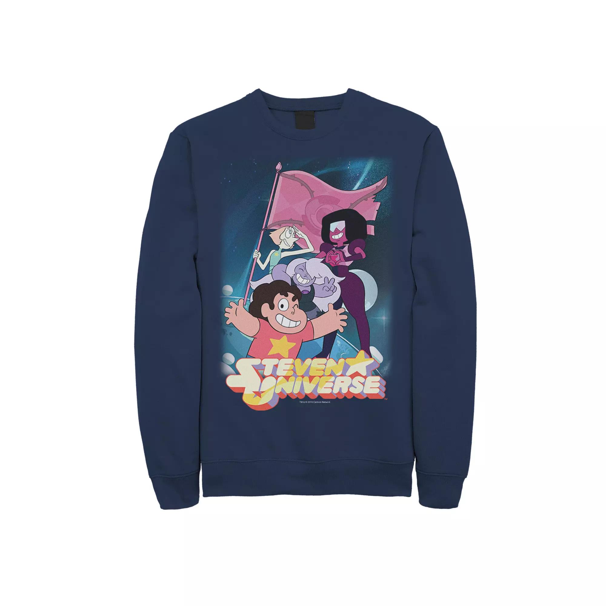 Men's Cartoon Network Steven Universe Team Flag Poster Sweatshirt,  Product Image