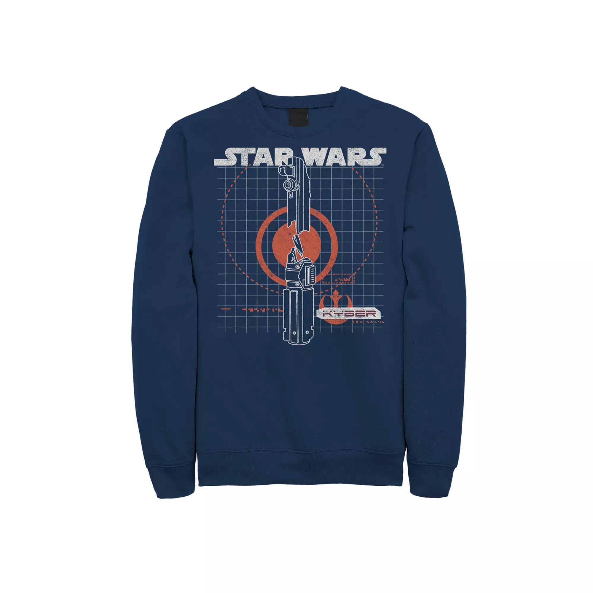 Men's Star Wars Lightsaber Blueprint Graphic Sweatshirt,  Product Image