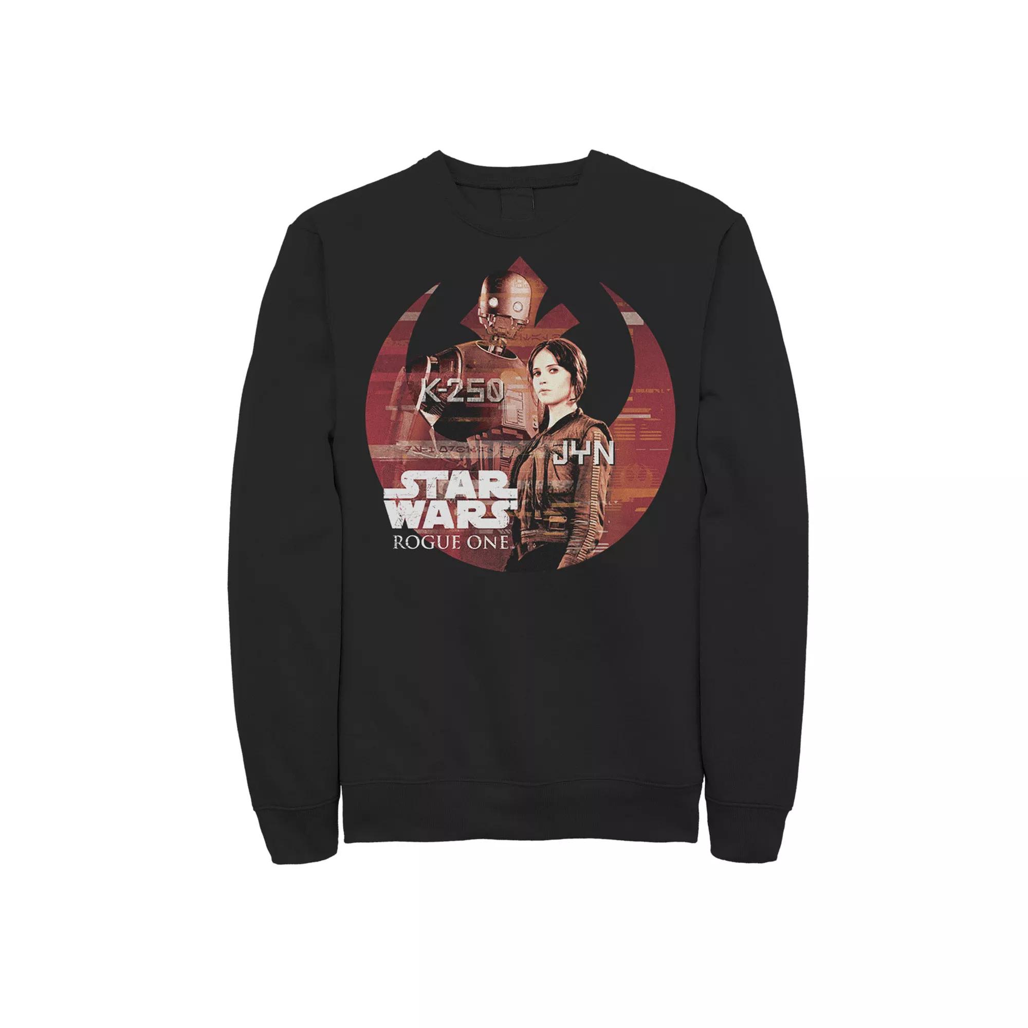 Men's Rogue One: A Star Wars Story Rebellion K-2SO & Jyn Portrait Sweatshirt,  Product Image
