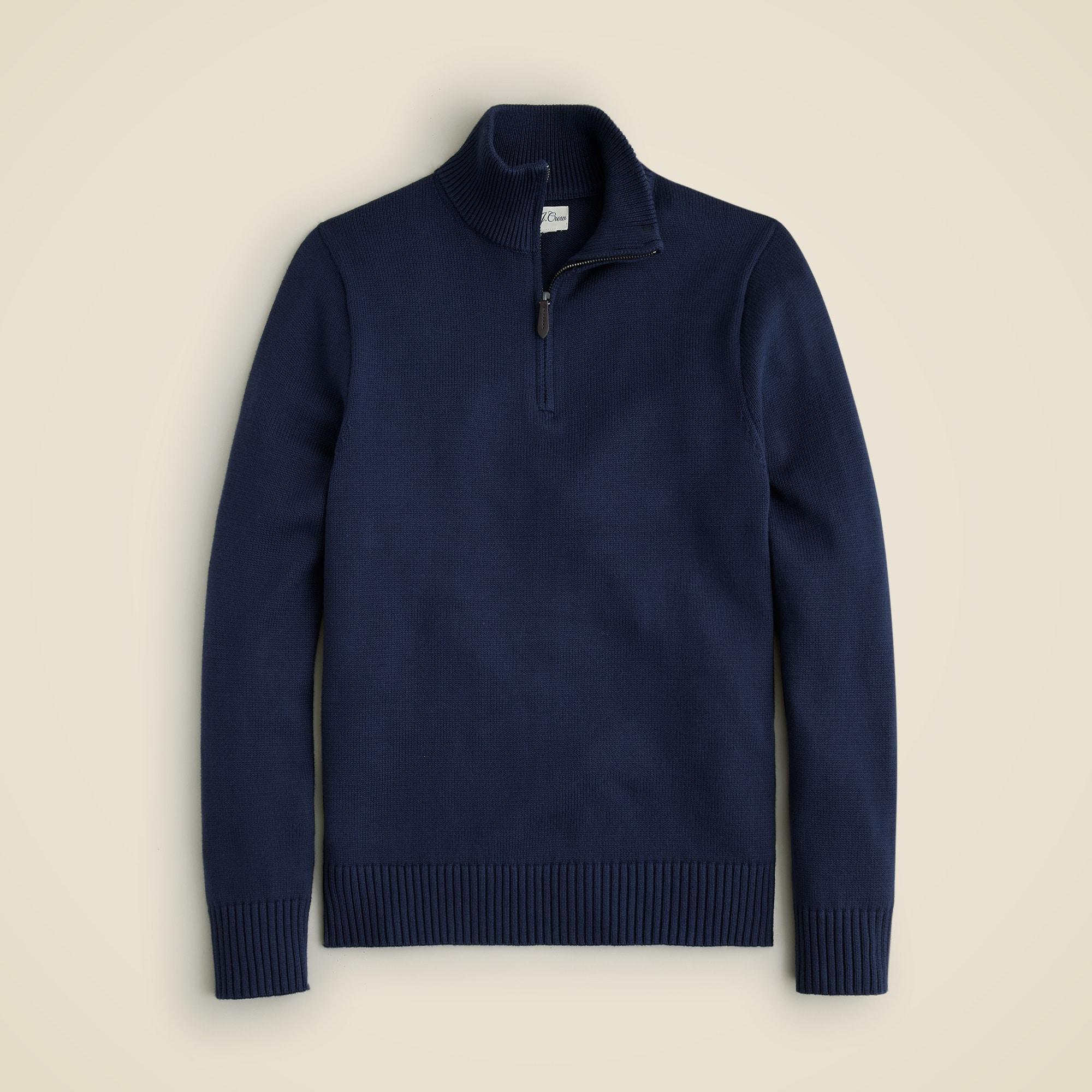 Heritage cotton half-zip sweater Product Image