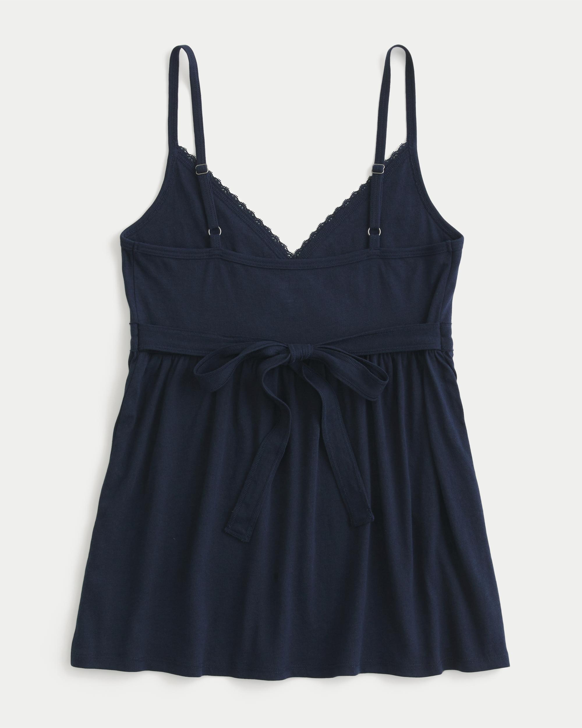 Lace Trim Babydoll Top Product Image