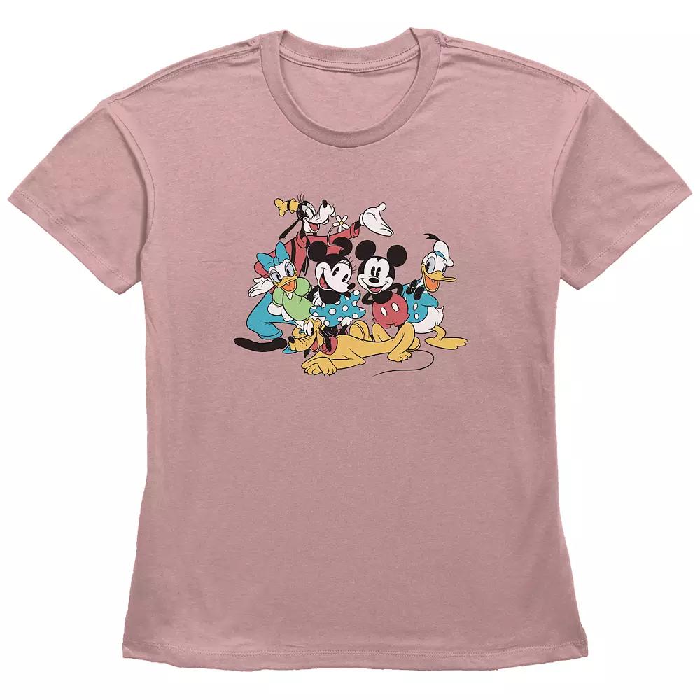 Disney's Mickey Mouse And Friends Vintage Group Portrait Women's Graphic Tee,  Product Image