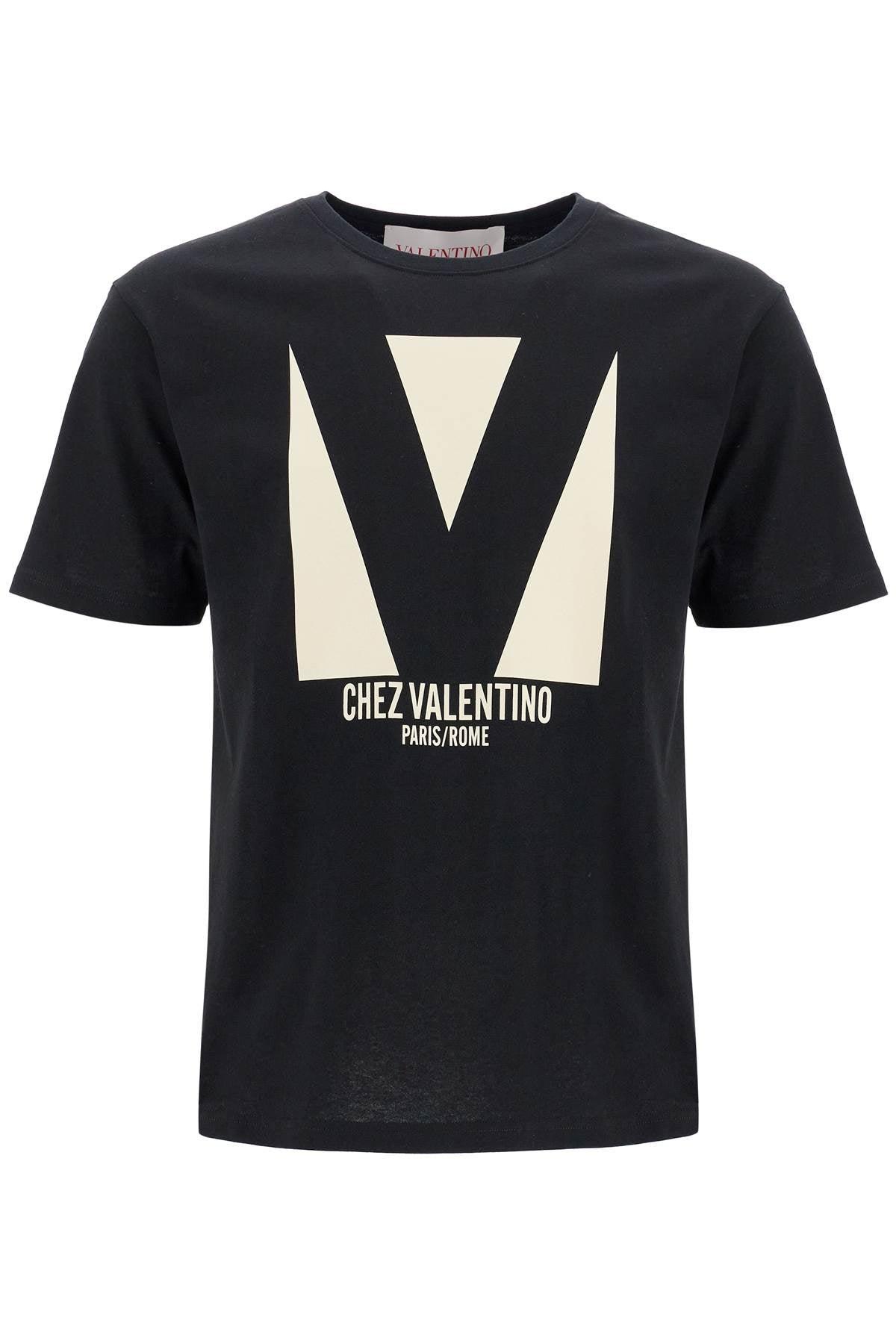 VALENTINO Crew Neck Short Sleeves T-shirts In Black Product Image