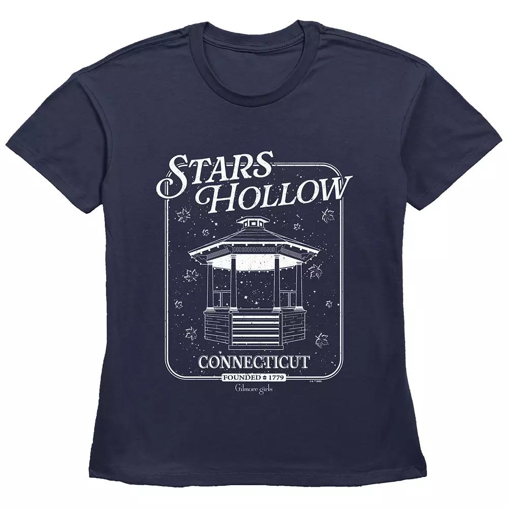 Women's Gilmore Girls Stars Hollow Gazebo Basic Fit Graphic Tee, Girl's, Size: XS, Blue Product Image