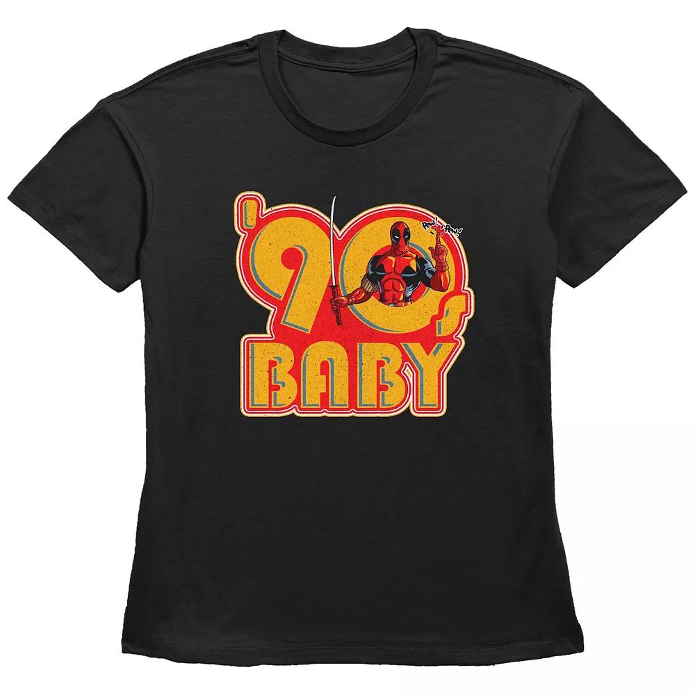 Women's Marvel Deadpool 90s Baby Graphic Tee,  Product Image