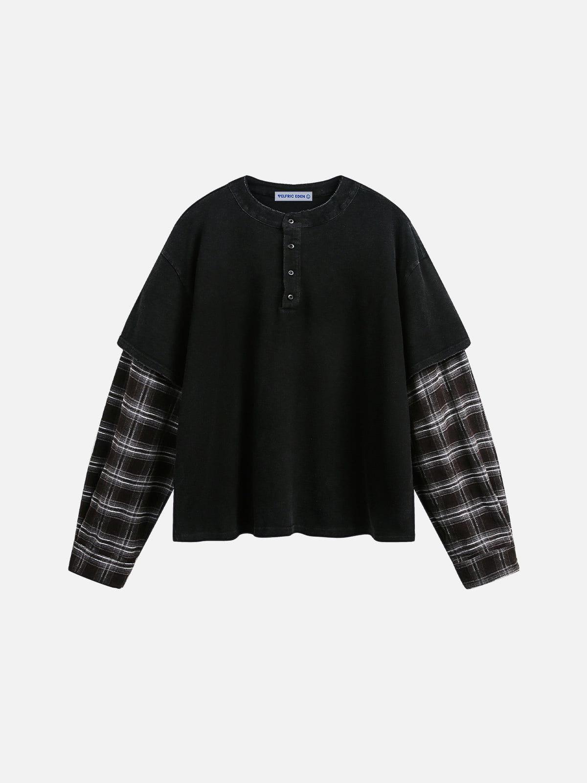 Aelfric Eden Plaid Layered Long Sleeve Tee Product Image