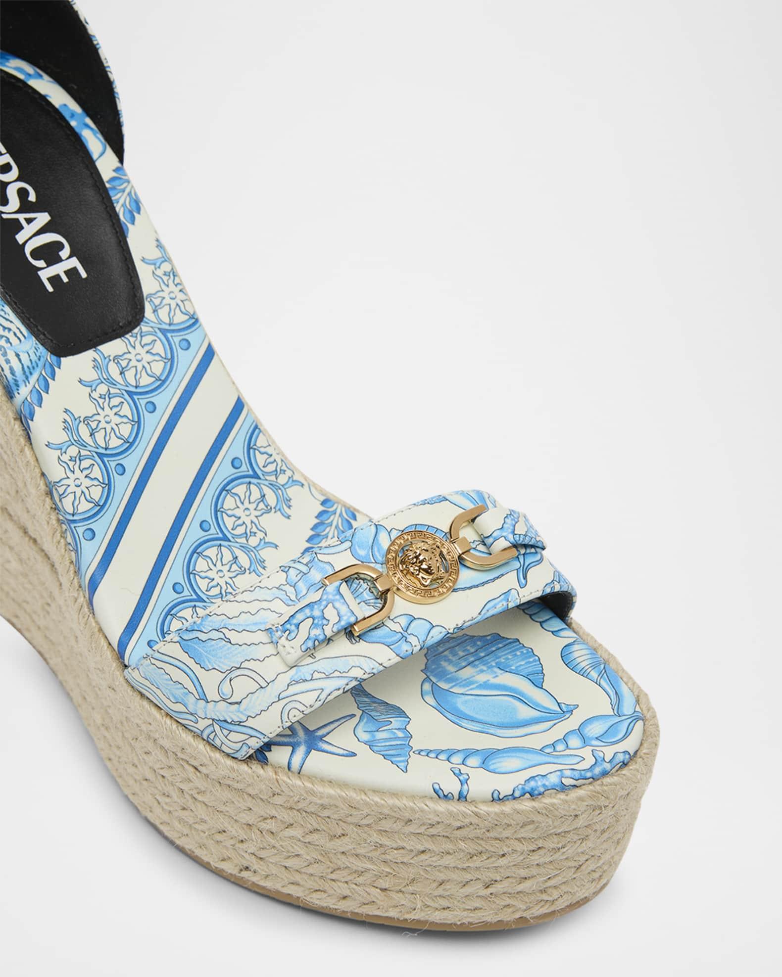 Medusa Calfskin Leather Espadrilles Product Image