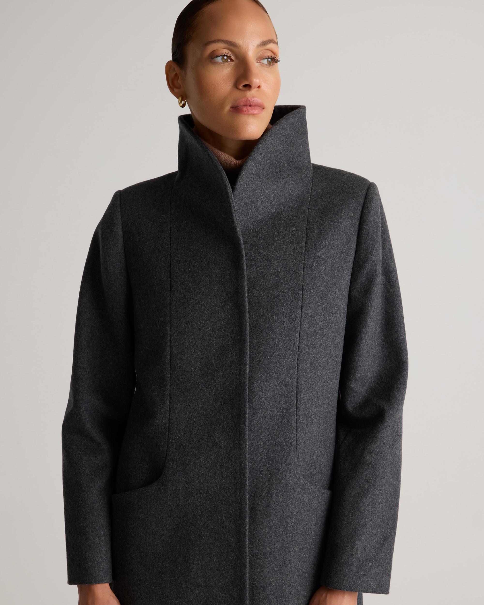 Quince | Women's Italian Wool Long Cocoon Coat Size XS, Wool/Nylon Product Image