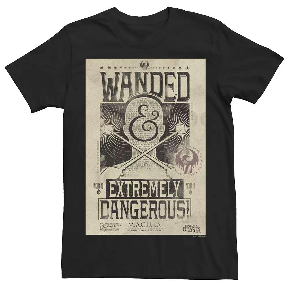 Men's Fantastic Beast Grindelwald Wanted Poster Tee,  Product Image