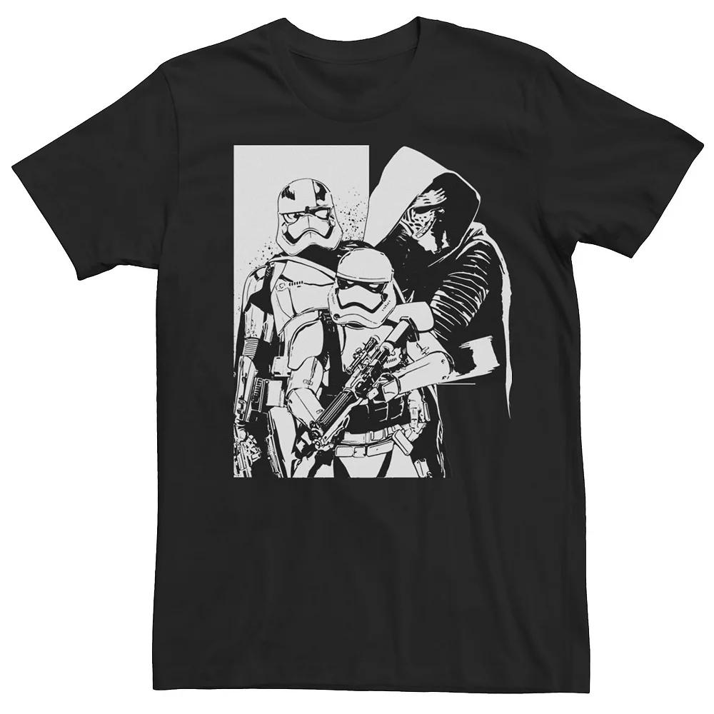 Men's Star Wars Kylo Ren & Stormtroopers Stamp Portrait Tee,  Product Image
