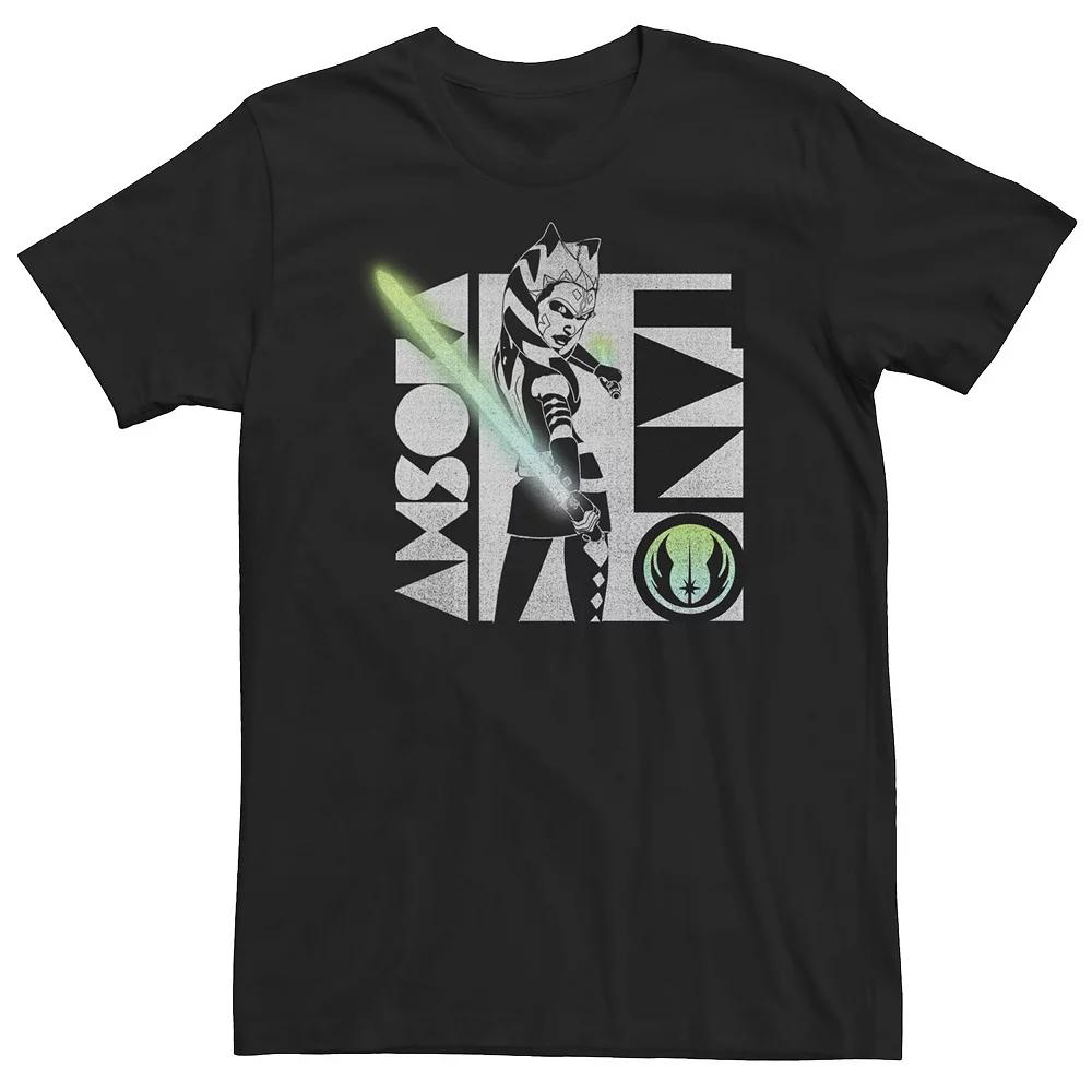 Big & Tall Star Wars: The Clone Wars Ahsoka Tano Gradient Lightsaber Tee, Men's,  Product Image