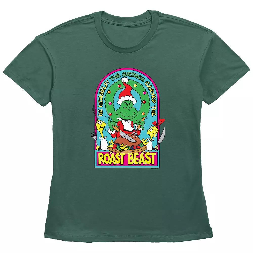 Women's Dr. Seuss Grinch Roast Beast Graphic Tee,  Product Image