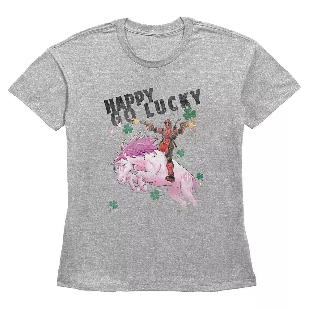 Women's Marvel Deadpool Happy Go Lucky Graphic Tee,  Product Image
