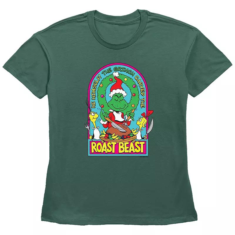 Women's Dr. Seuss Grinch Roast Beast Graphic Tee,  Product Image