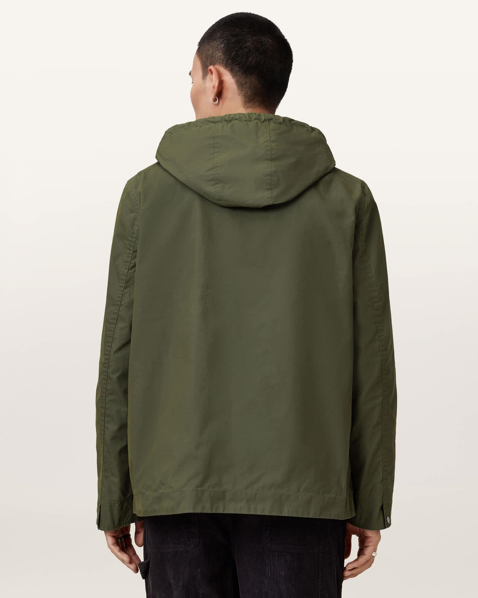 Morton Hooded Jacket KHAKI GREEN | ALLSAINTS US Product Image