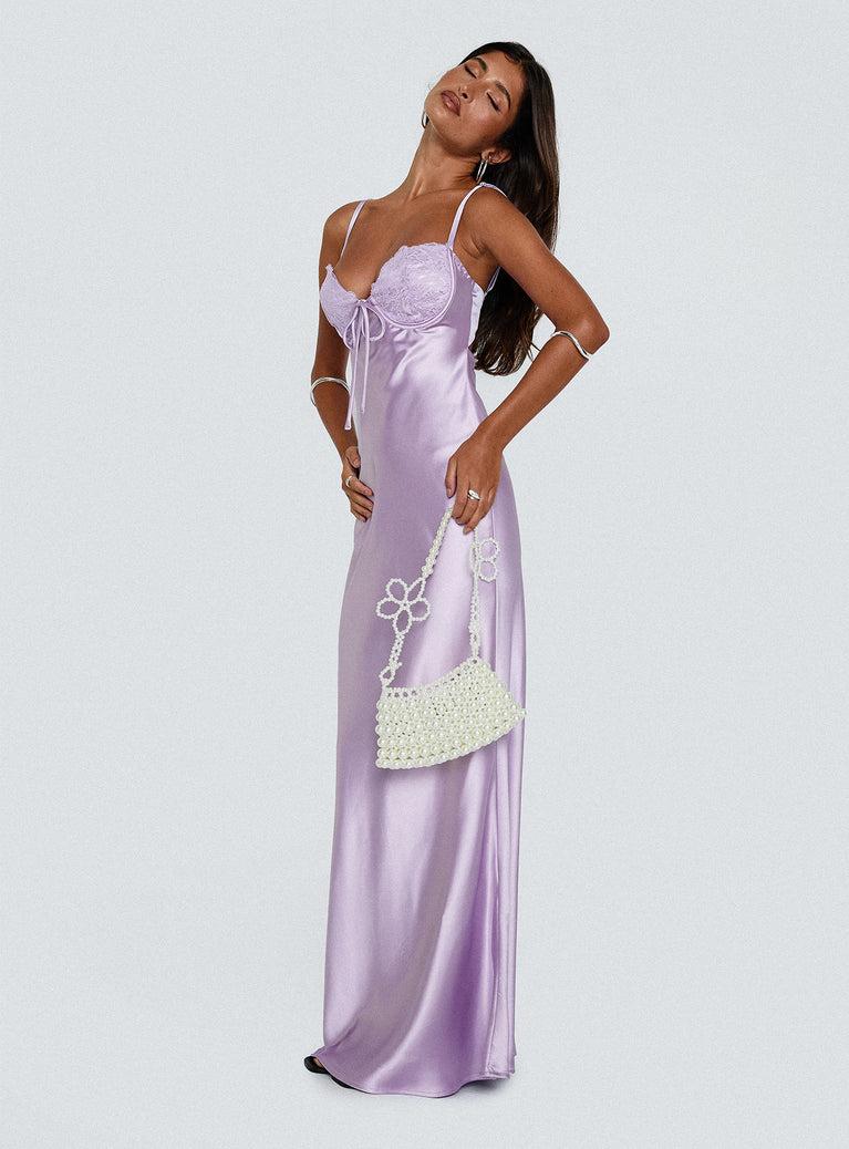 Fadyen Bias Cut Maxi Dress Lilac Product Image