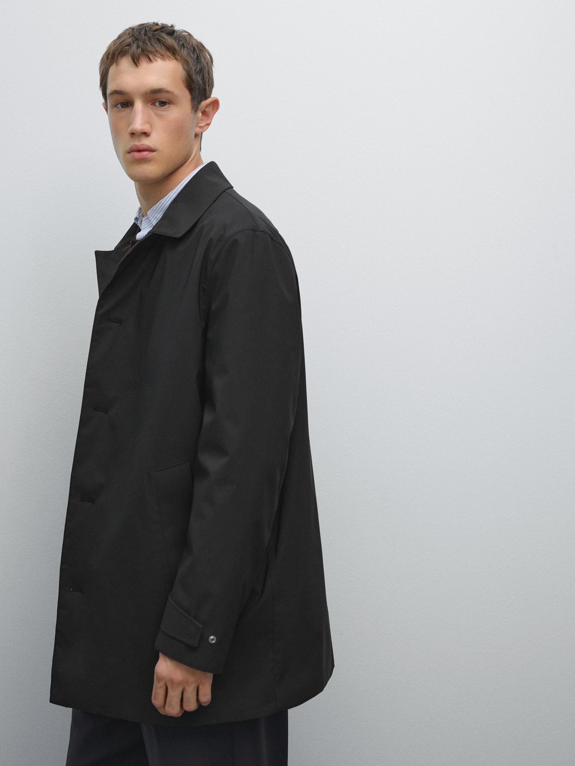 Water-repellent fabric trench coat Product Image