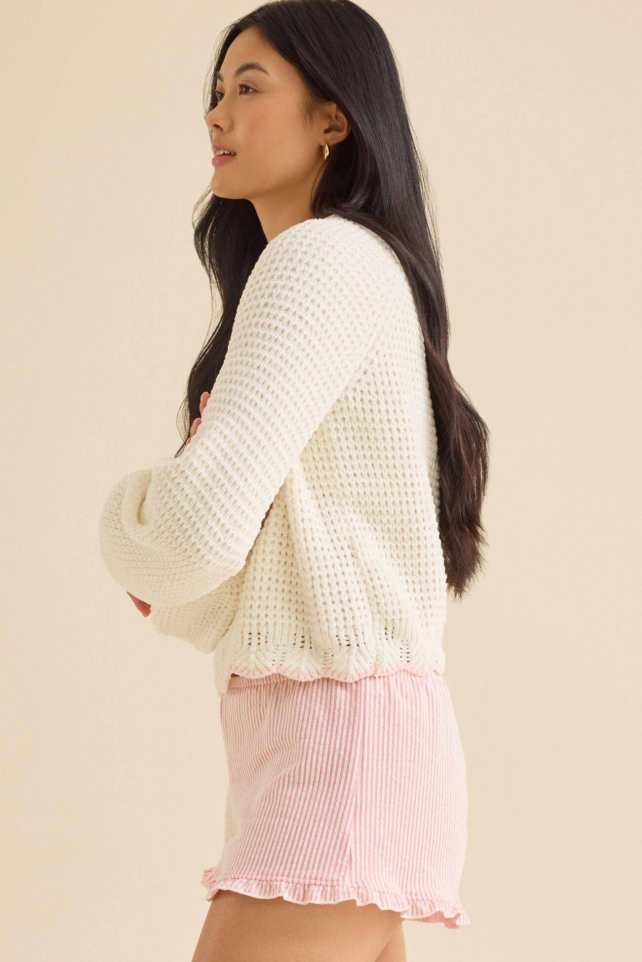 Amber Scalloped Trim Sweater Product Image