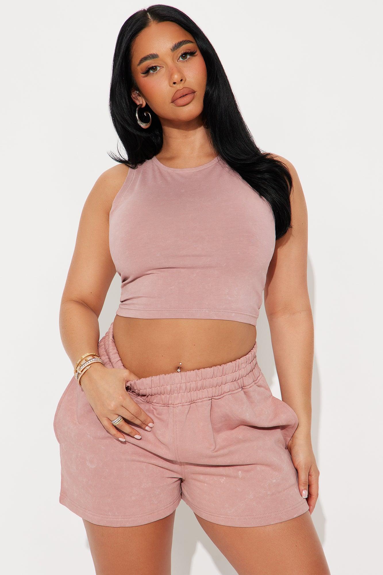 Relax And Chill Short Set - Mauve Product Image