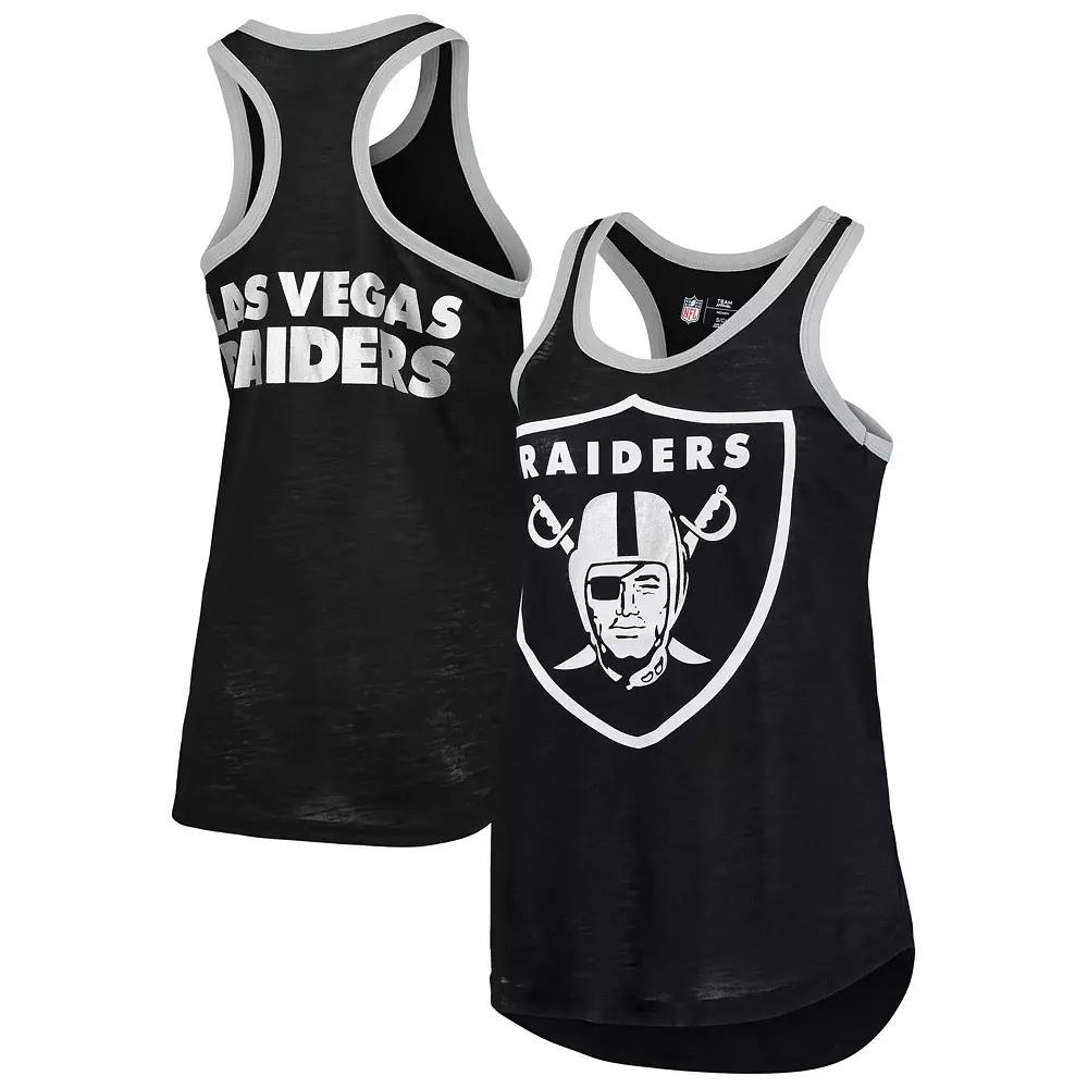 Women's G-III 4Her by Carl Banks Black Las Vegas Raiders Tater Burnout Tank Top,  Product Image