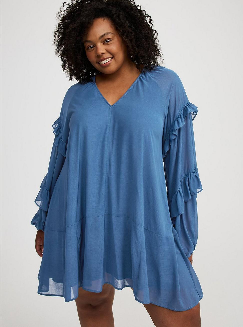 Mini Ruffle Peasant Dress Product Image